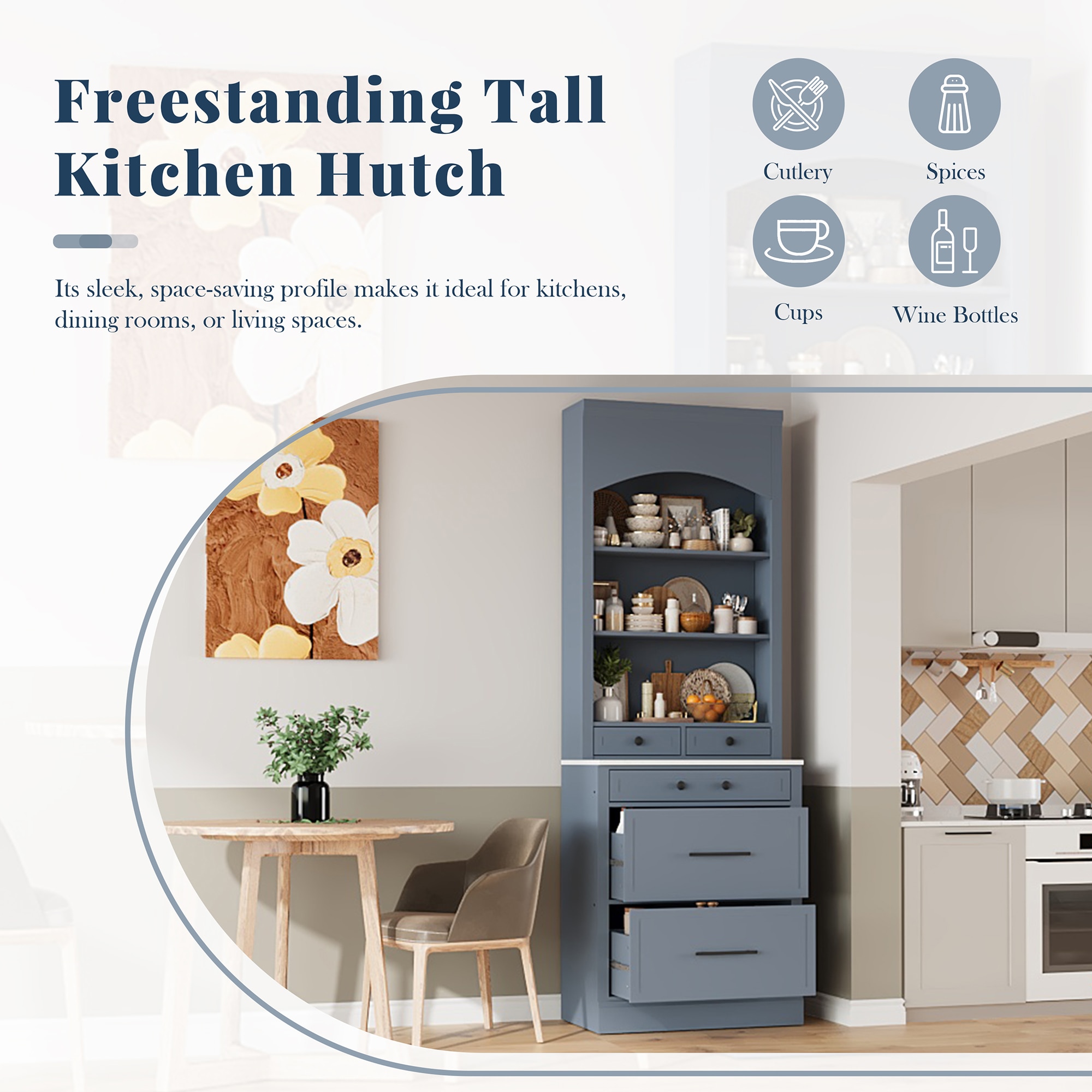 SINOFURN SYA010517BK Dining-Kitchen-Storarge - View #5