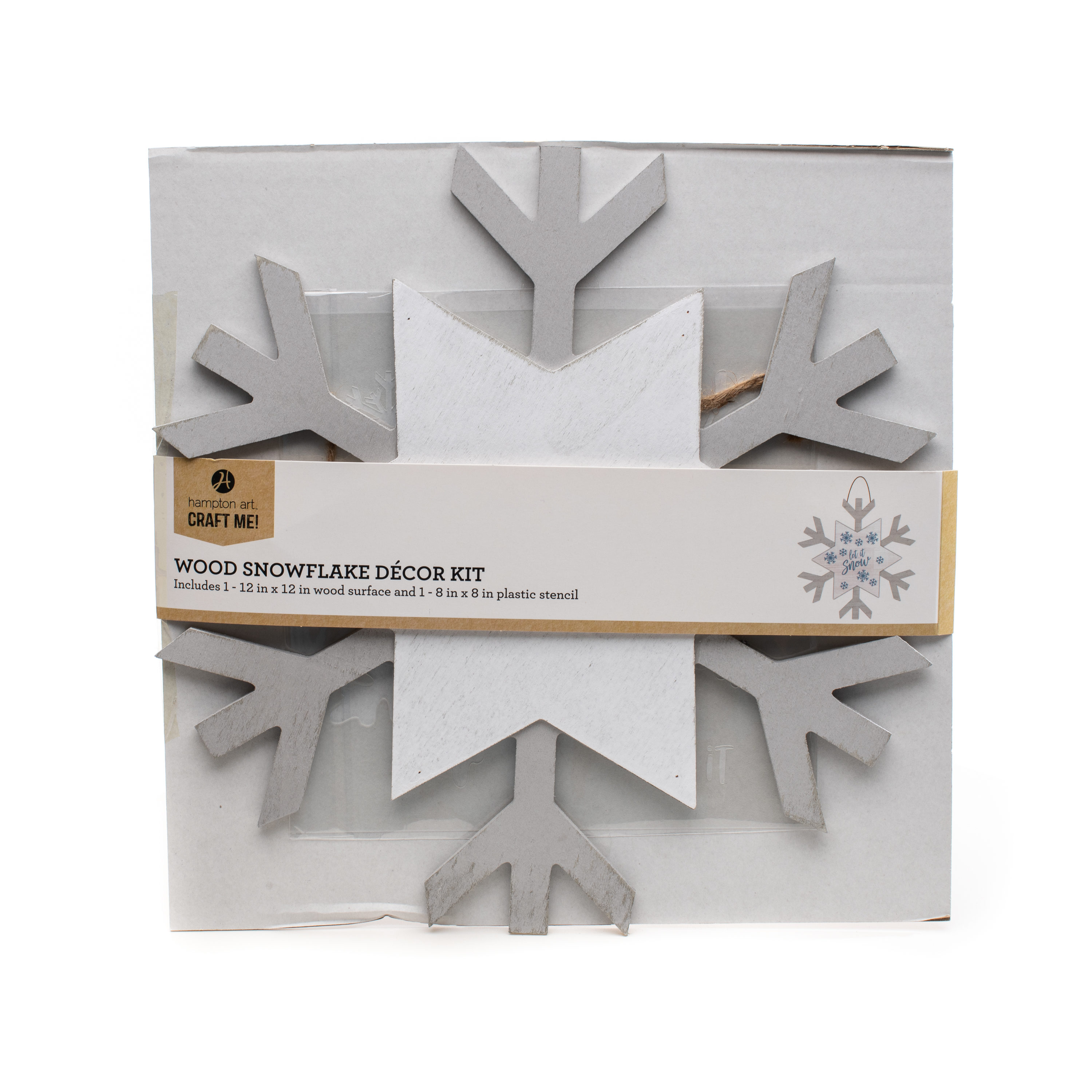 Hampton Art Holiday Décor Snowflake Kit - Medium Size - Whitewash and Gray  Stain Layered Plywood - Craft Supplies in the Craft Supplies department at