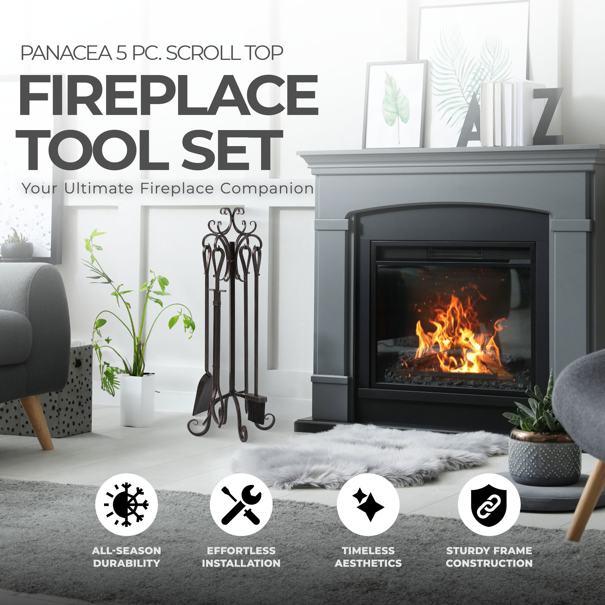 Panacea Products 397555 Fireplace-Tools - View #3