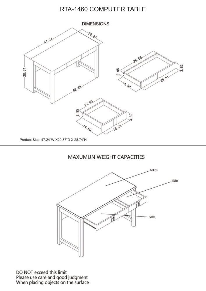 Techni Mobili RTA-1460-ES desks - View #3