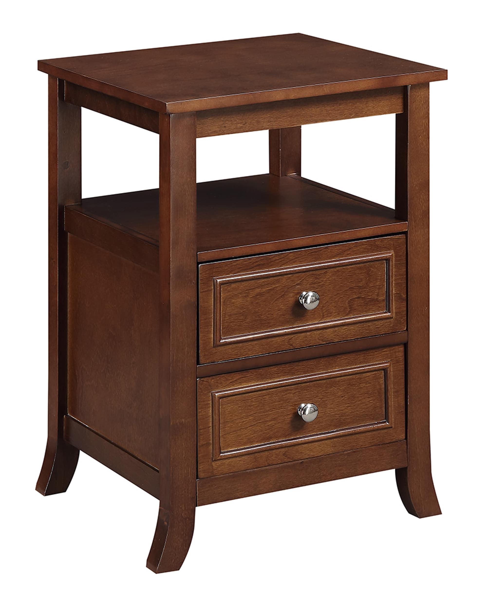 Convenience Concepts R6-303 15.75-in W x 24-in H Espresso Composite Square Modern End Table with Storage Assembly Required