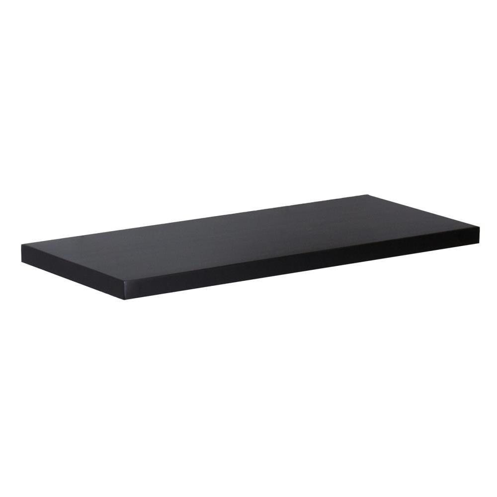 Boston Loft Furnishings ATG2428 10-in D x 1.125-in H Black Wood Rectangular Floating Shelf