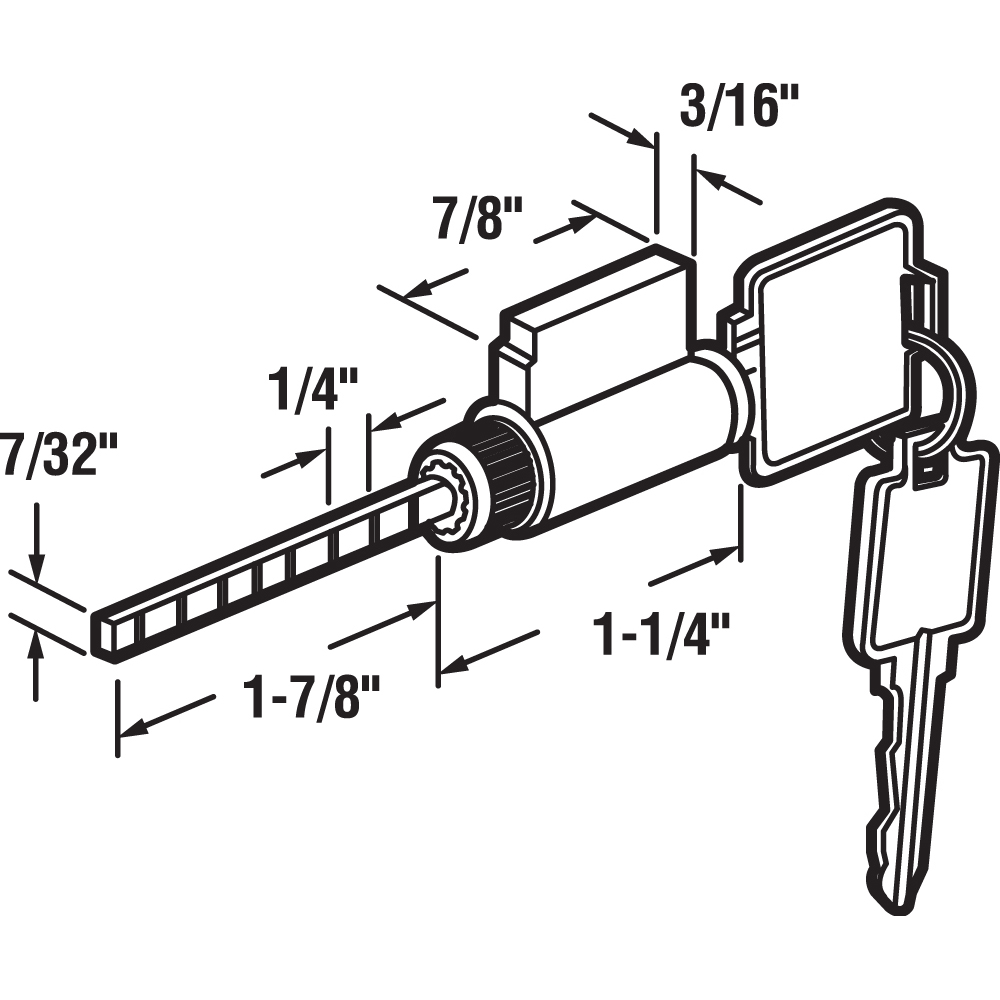 Prime-Line Silver Zinc-plated Weiser Kwikset Sliding Patio Door Push-In ...