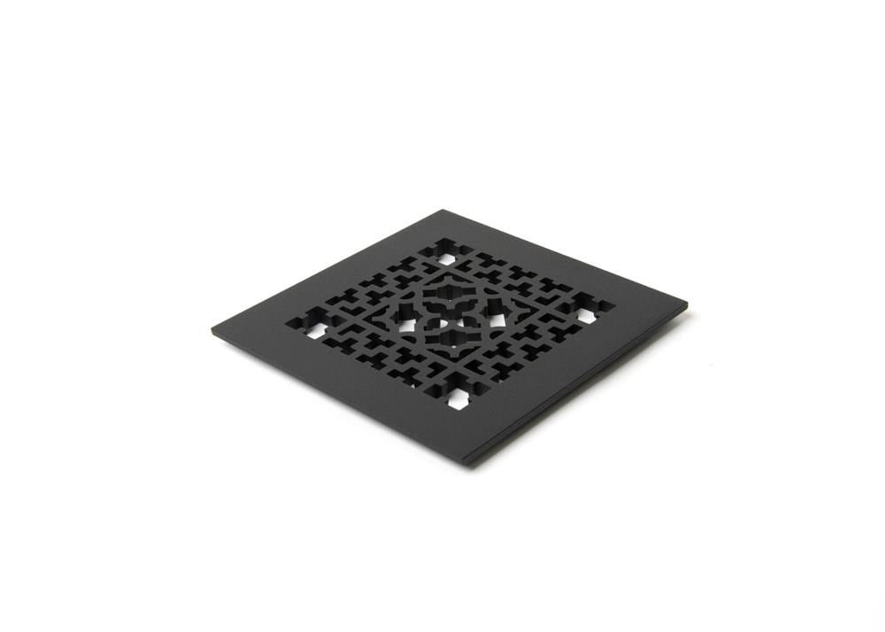 Reggio Register 808-NH 6-in x 6-in Cast Iron Black Floor Register