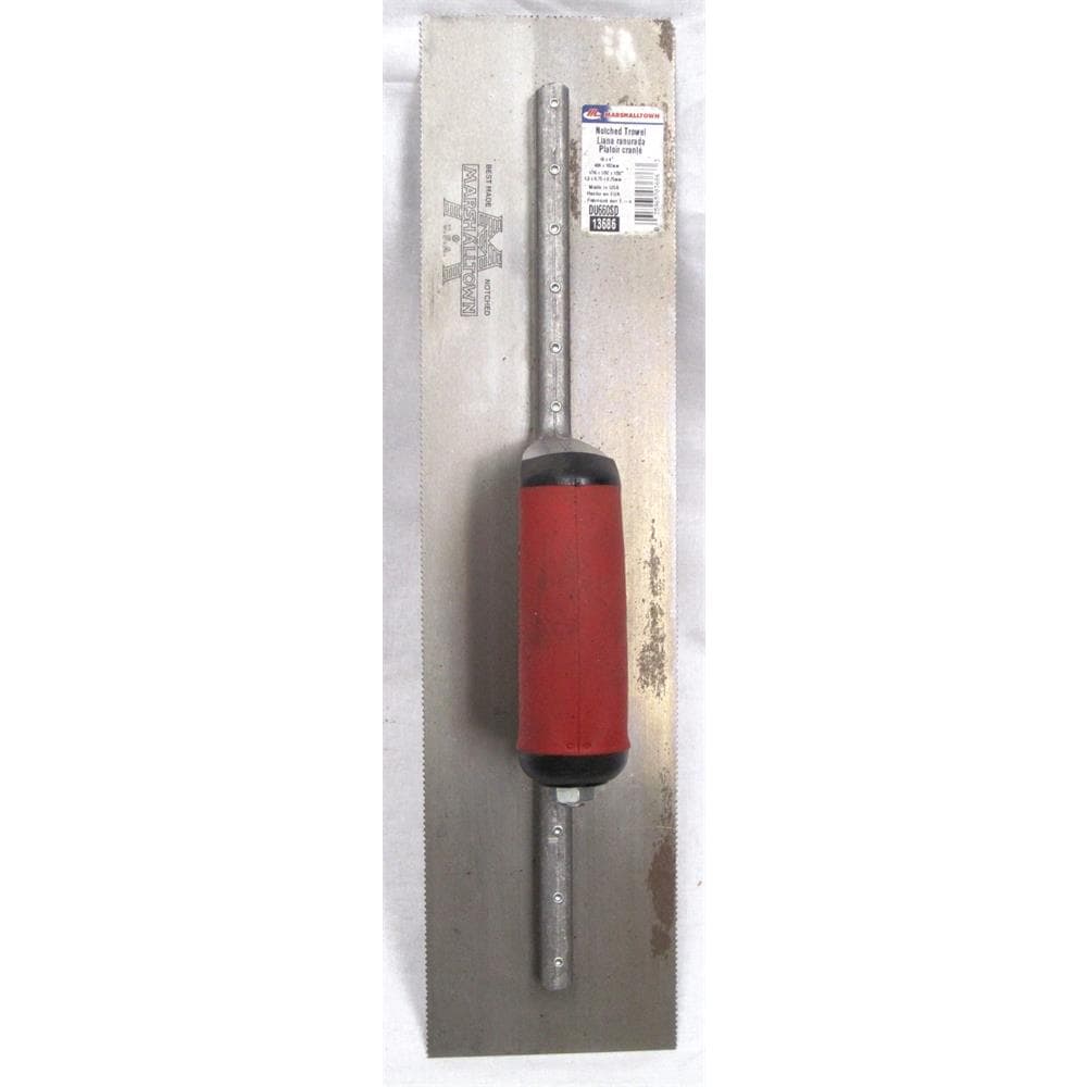Marshalltown DU657SD 1/16-in x 1/16-in x 3/32-in Ground Steel U-notch Ceramic Floor Trowel