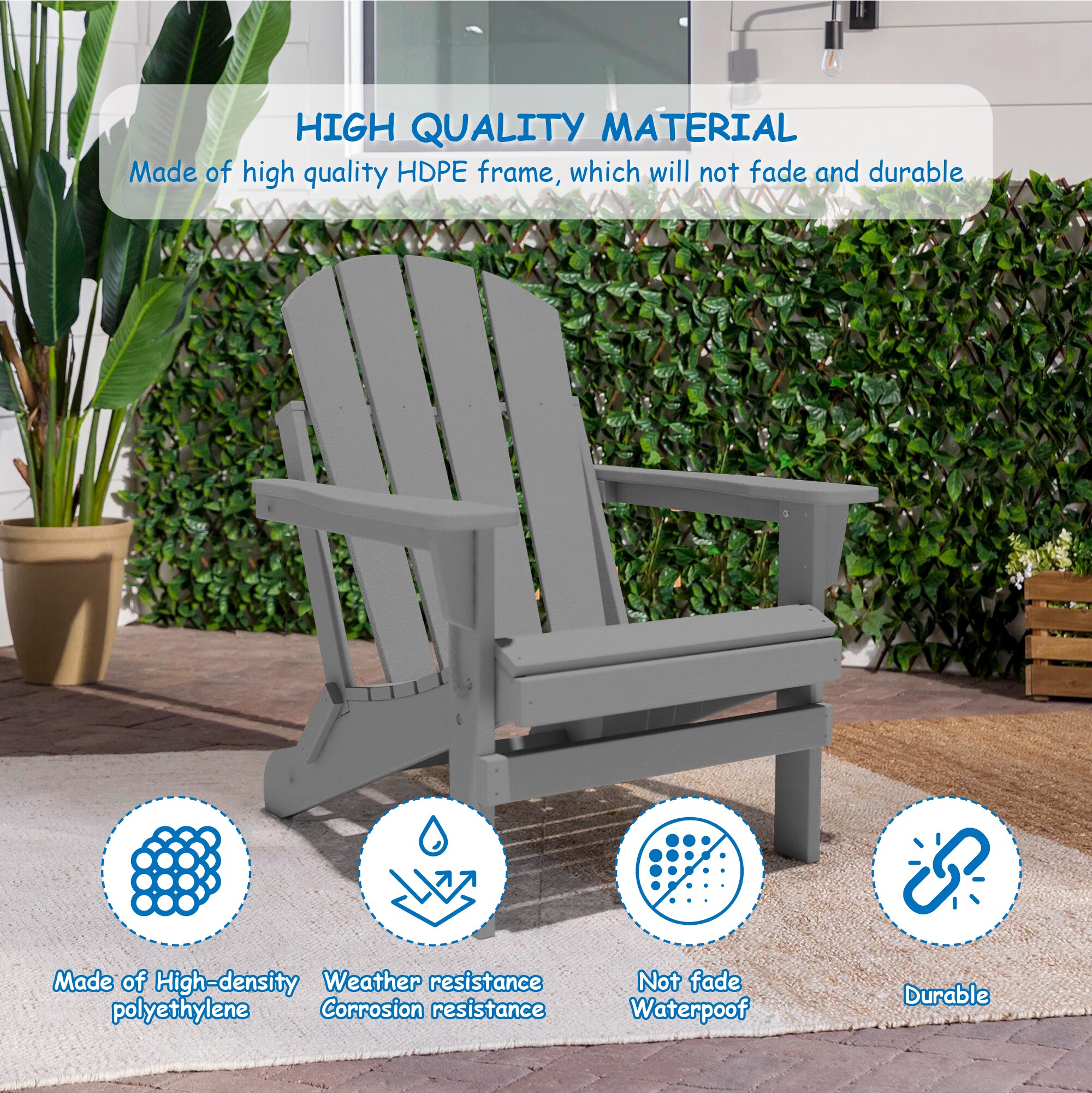 Forclover MONM1209-02GY Patio-Chairs - View #4