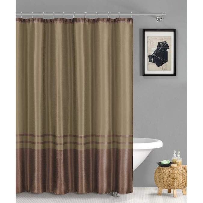 Duck River Textile 70 In Polyester, Chocolate Shower Curtain Liner