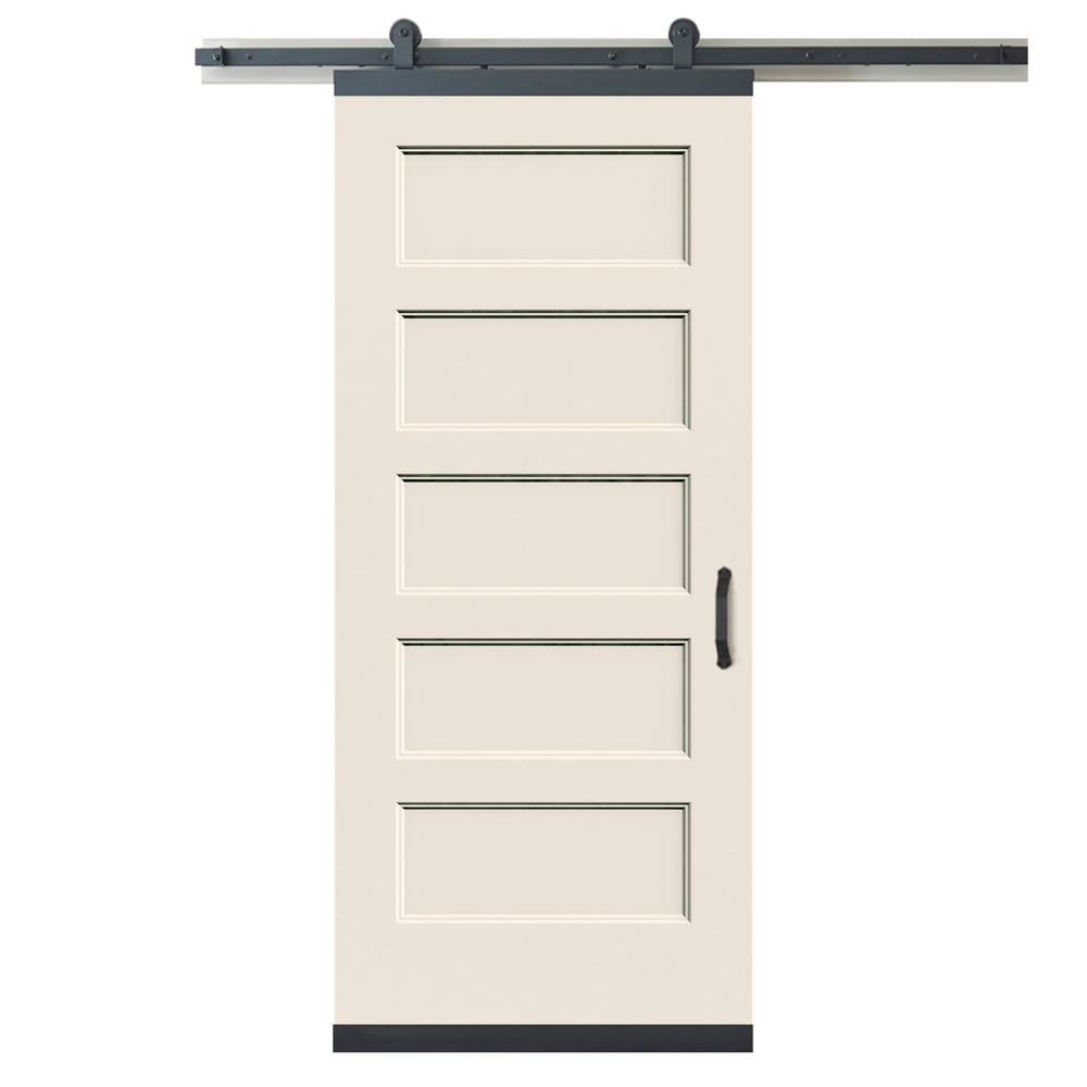 RELIABILT 1344903 36-in x 80-in Primed Equal Molded Composite Single Barn Door (Hardware Included)