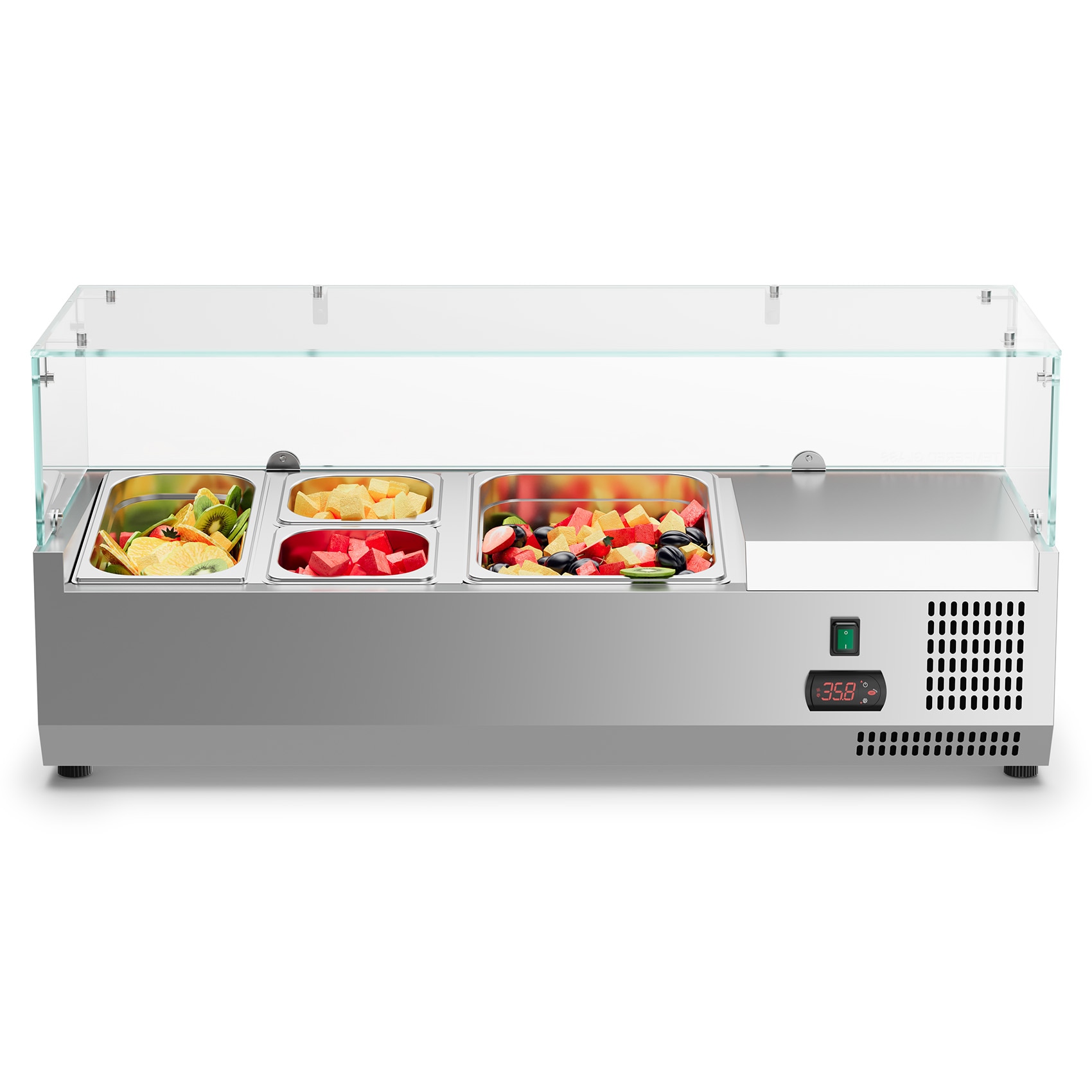 Jeremy Cass GDBLWASH128 0.94-Cu. Feet Commercial Refrigerators Glass -Door Bottom-freezer ( Silver )