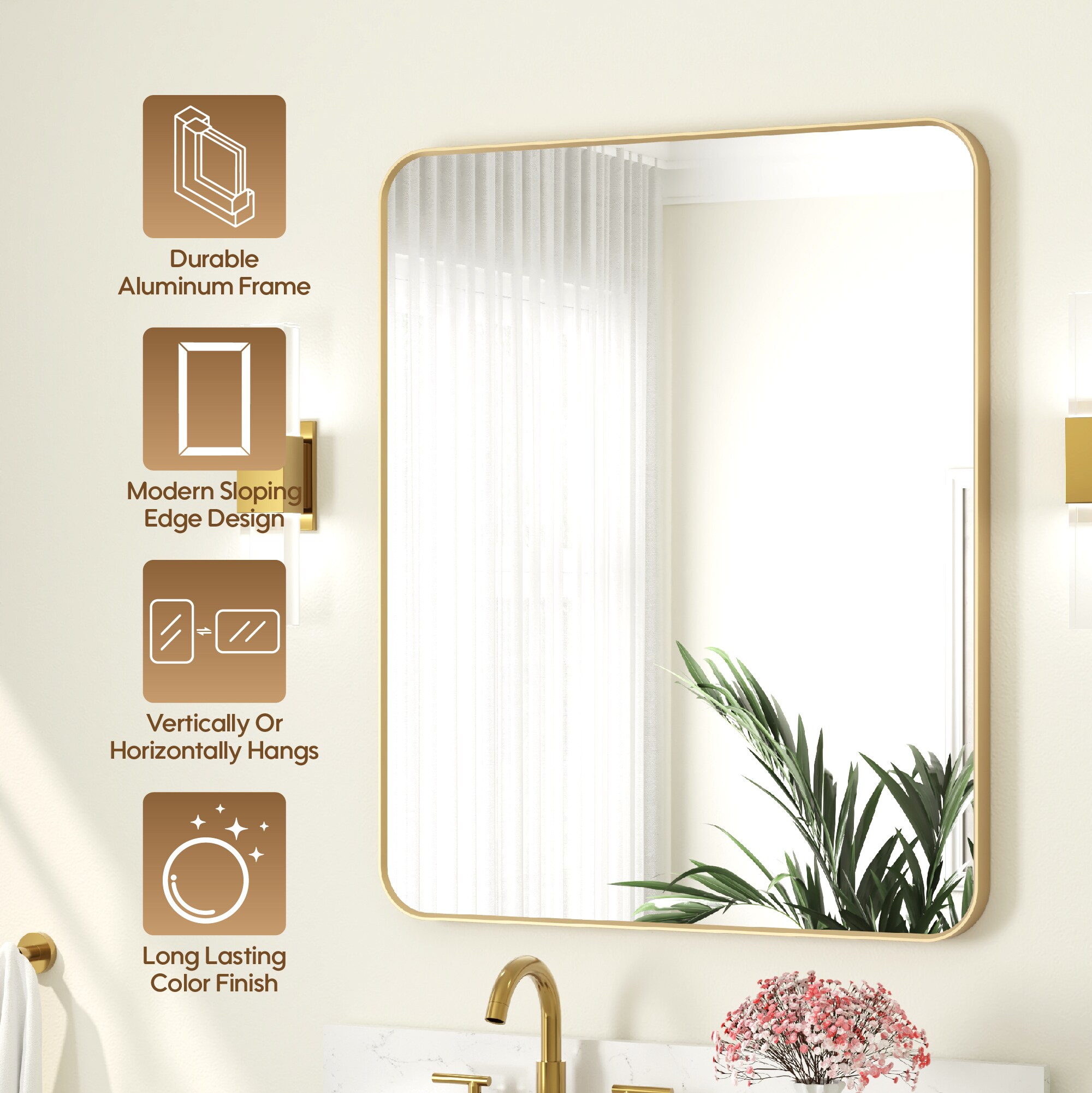 WELLFOR F1MR3036BG Framed-Bath-Mirrors - View #3