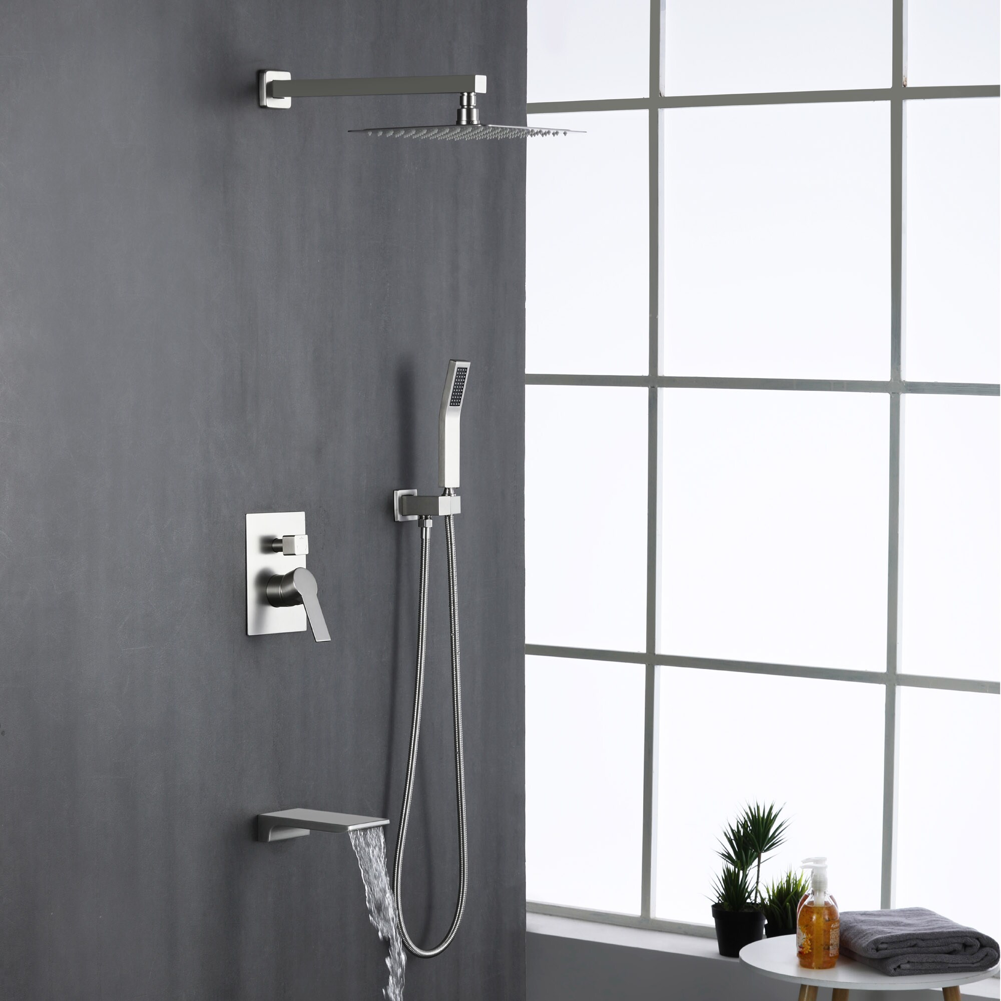 WELLFOR SPA-88016BN-10 Showerhead-Bar-Panels - View #10