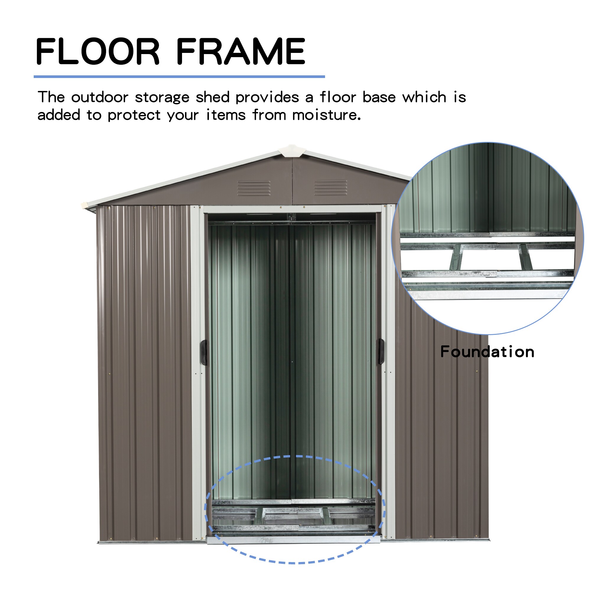 Kahomvis WWC-QP211-22 Metal-Storage-Buildings-Sheds - View #5