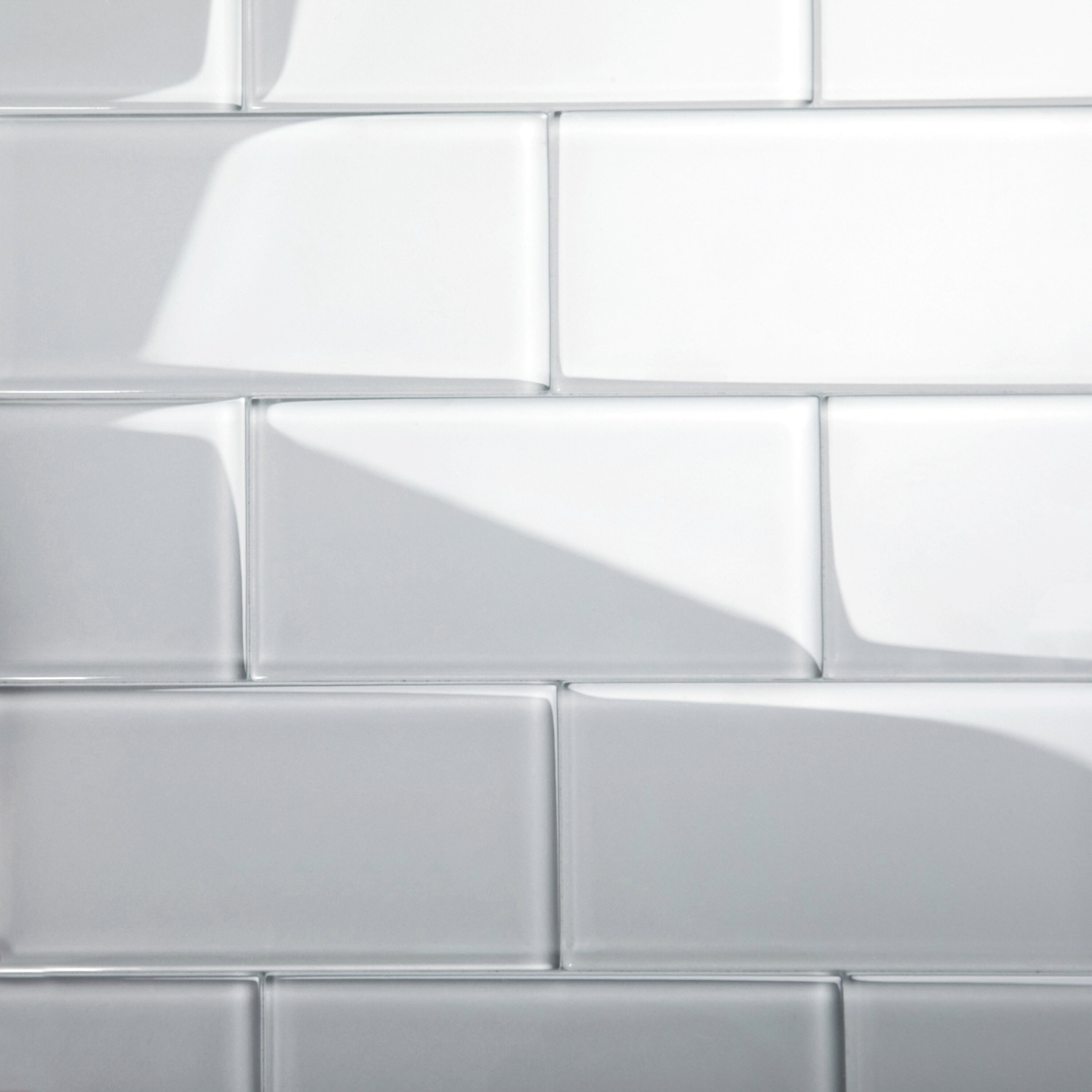 Giorbello (Sample) Glass Subway Lavender Gray 3-in x 6-in Glossy Glass Wall Tile