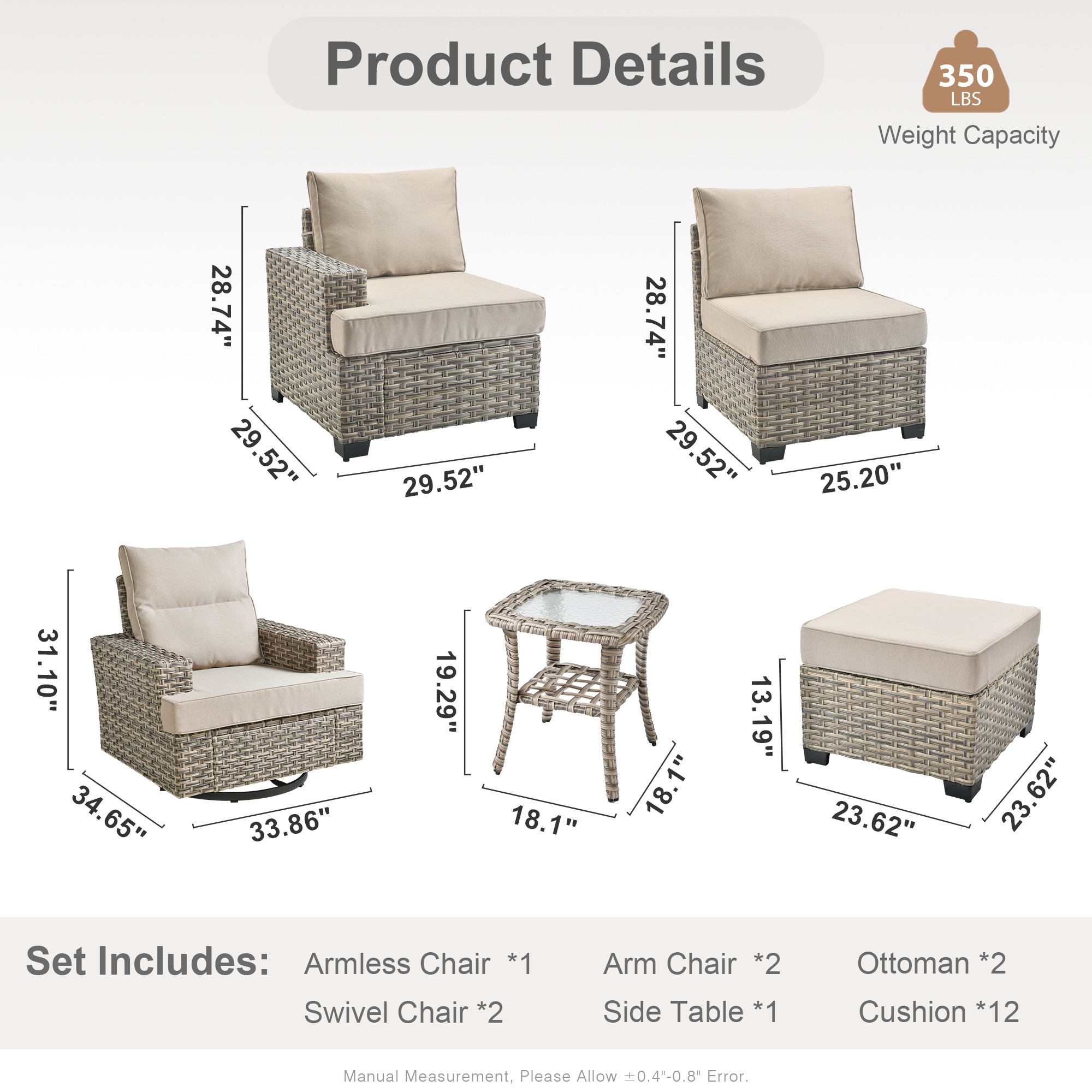 Caodoc L5-YZTBS608-1 Patio-Sofas-Daybeds - View #5
