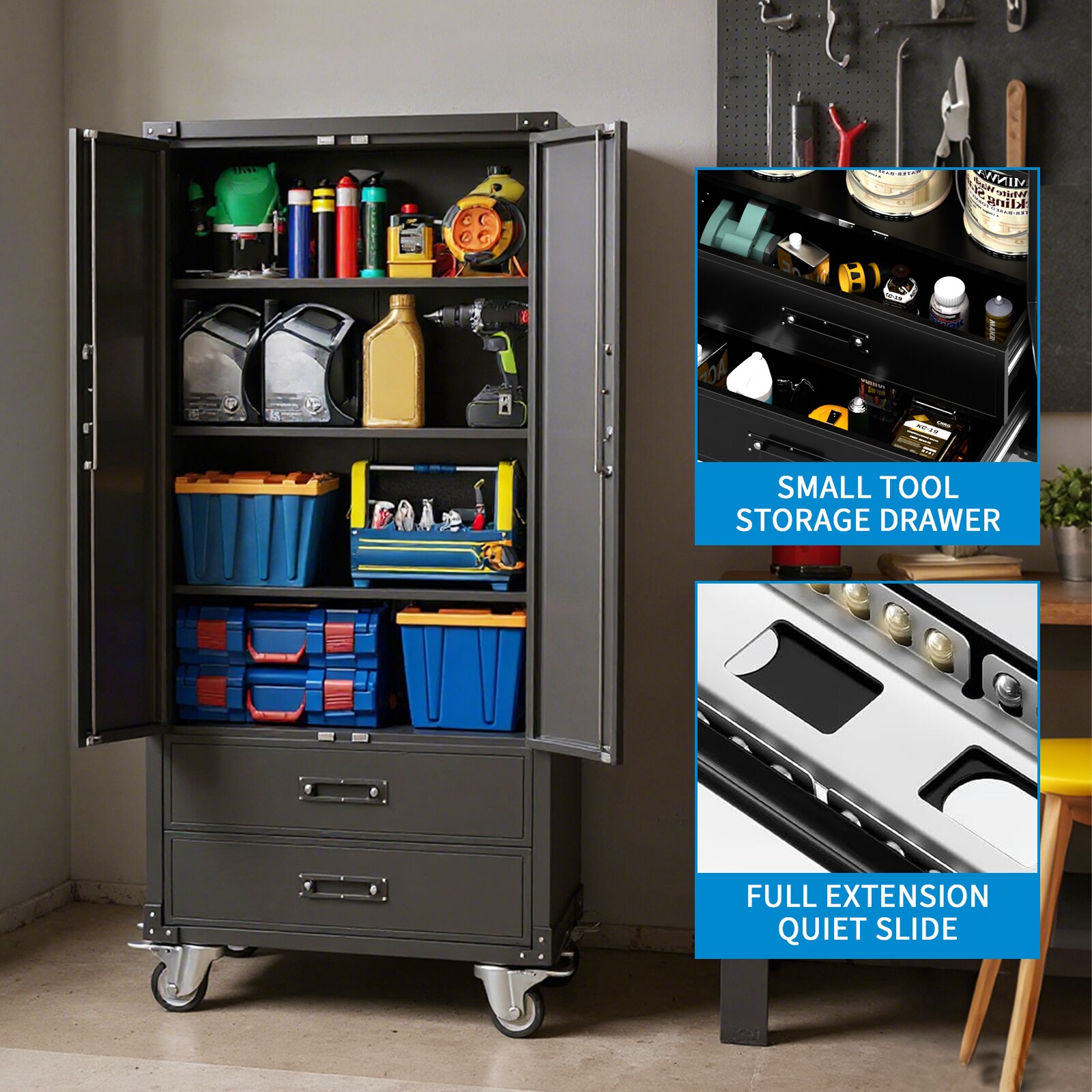 GarveeLife BWR-SXHA5Y43LBJ22 Utility-Storage-Cabinets - View #3