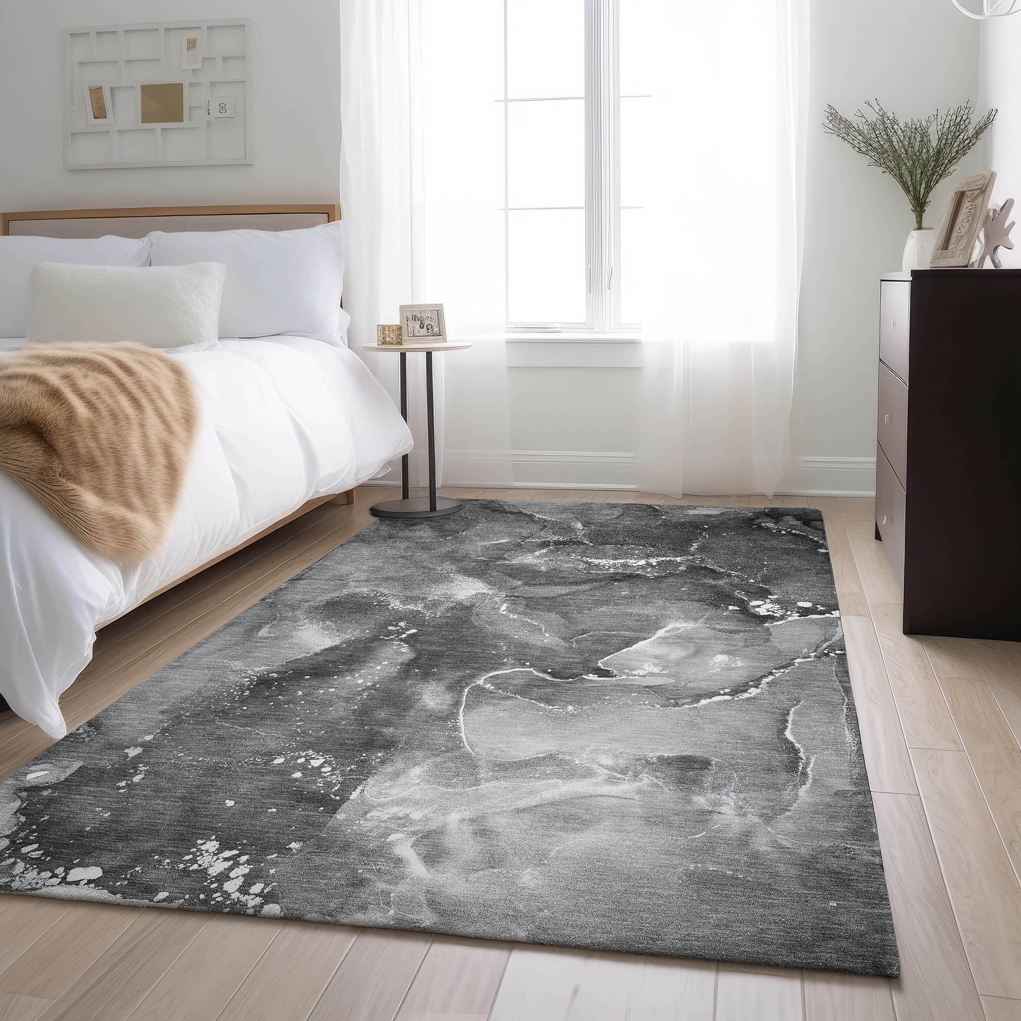 Addison Rugs AMF504BU2X8 Mayfield AMF504BU 2 x 7 (ft) Loomed Polyester Blue Rectangular Indoor Abstract Machine washable Area rug