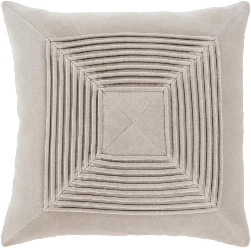 Surya AKA006-2020P Akira 20-in x 20-in Beige Square Indoor Decorative Pillow