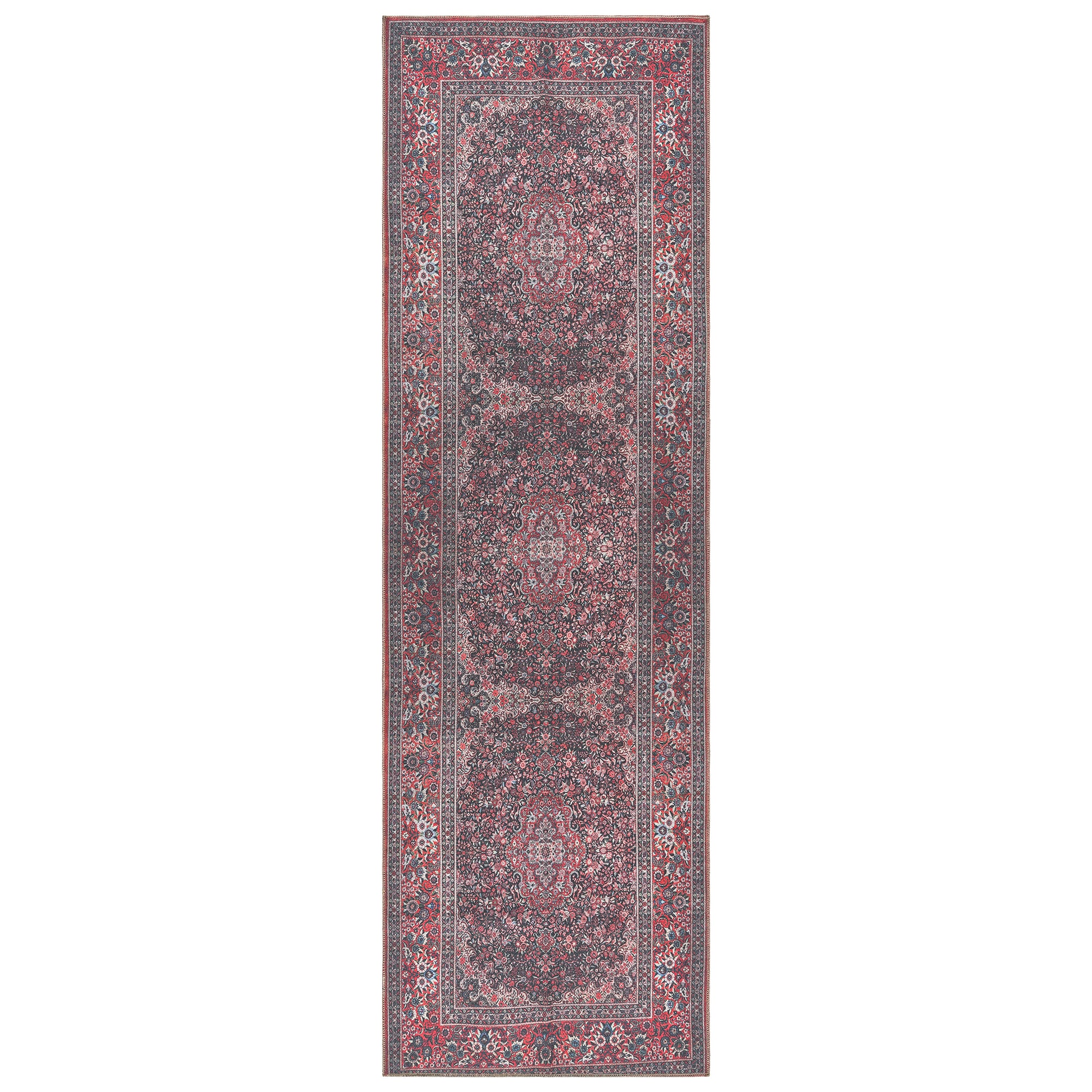 Thomasville Loomed Red Rectangular Indoor Oriental Machine Washable Area Rug - Pet Friendly