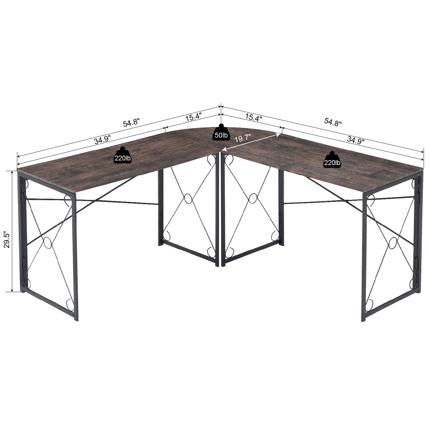 Vecelo LOE-XJM-LD09-OGRY desks - View #3