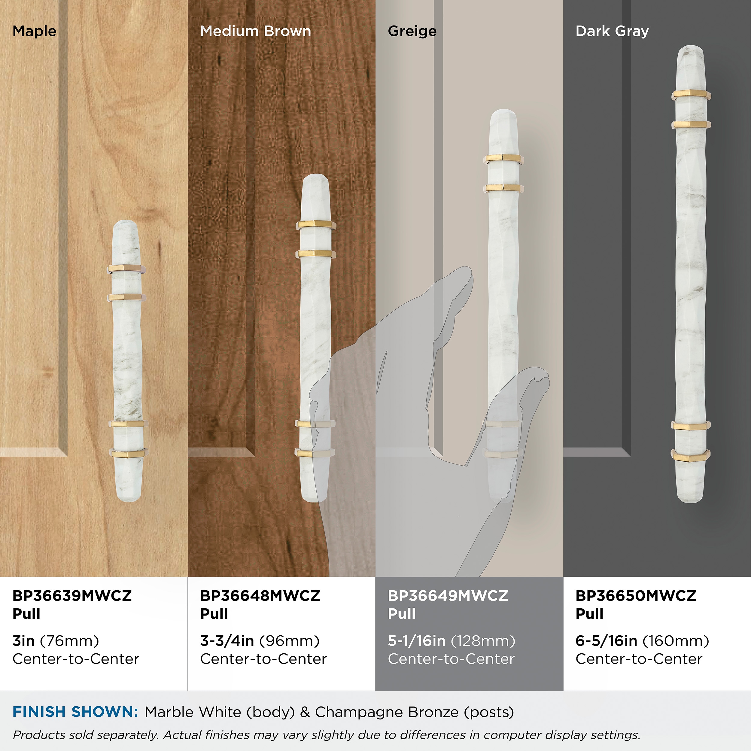 Amerock BP36649MWCZ Cabinet-Pulls - View #4