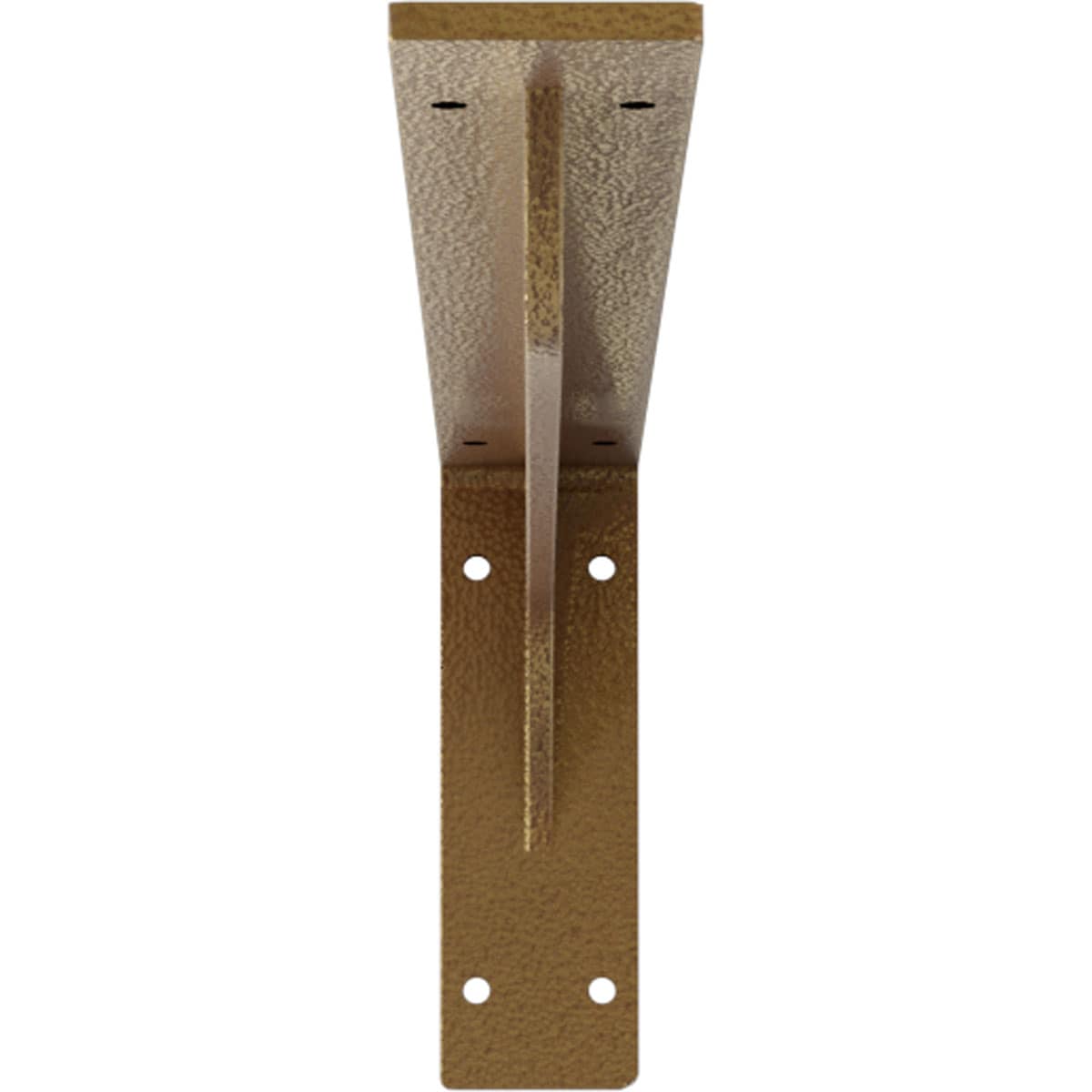 Hammered Gold Steel Bracket 20" Urban Farmhouse Shelf Support