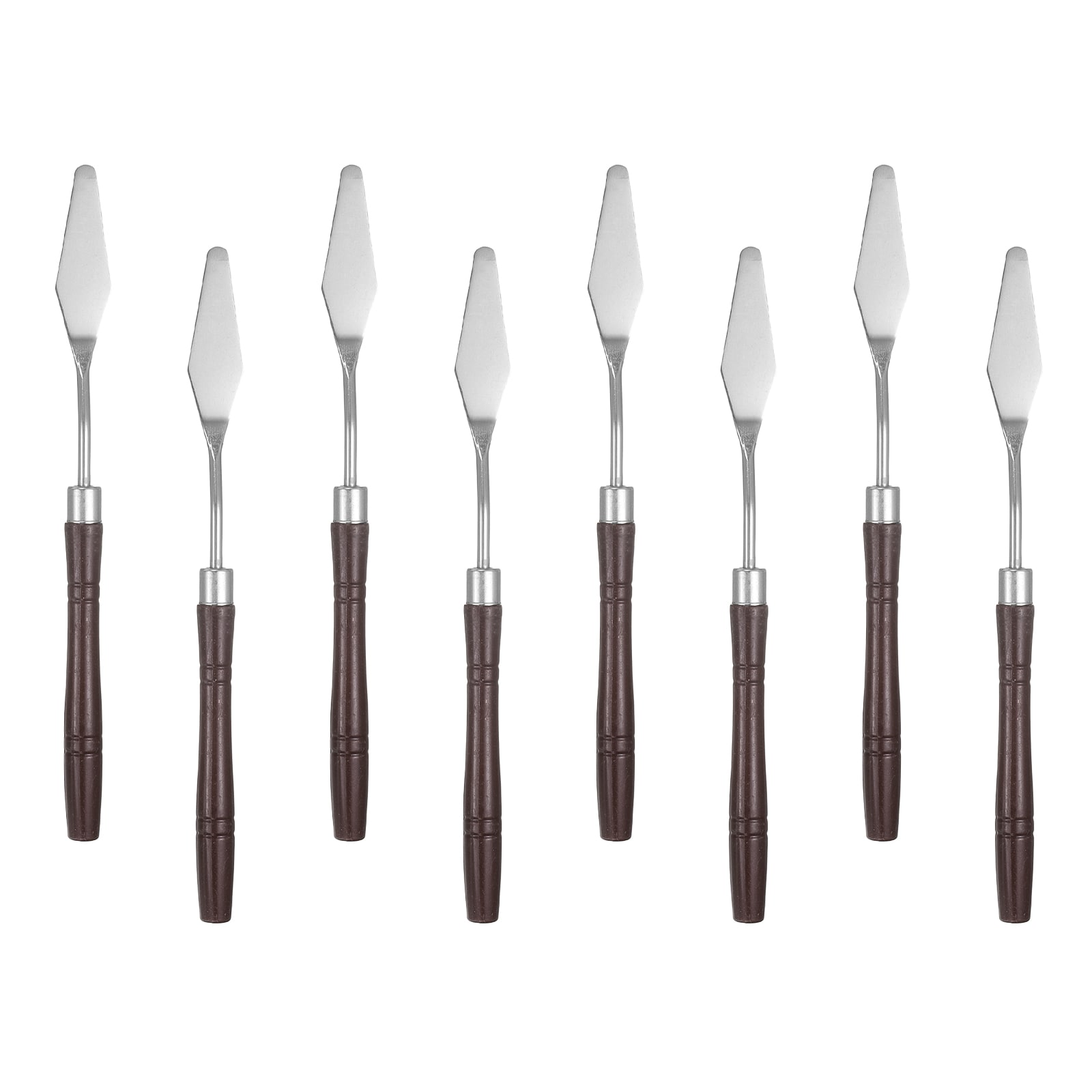 Harfington 8pcs Palette Knife Painting Tool 7.09inch Pointed Stainless Steel Blade Plastic Handle Spatula Painting Pallet Knife for Oil Acrylic Canvas Red #S26031800UX5969