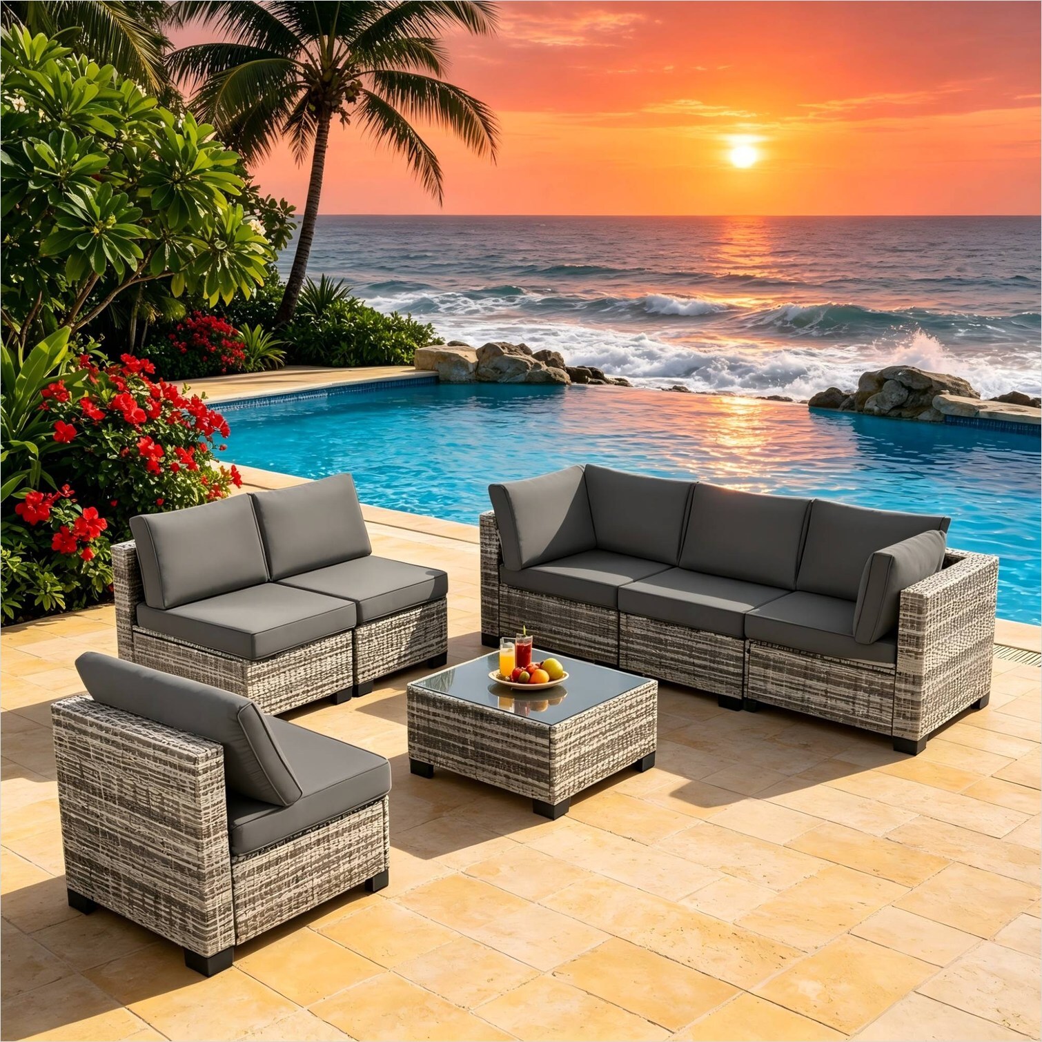 SunJet ADRQ5XDO54CW Patio-Conversation-Sets - View #2