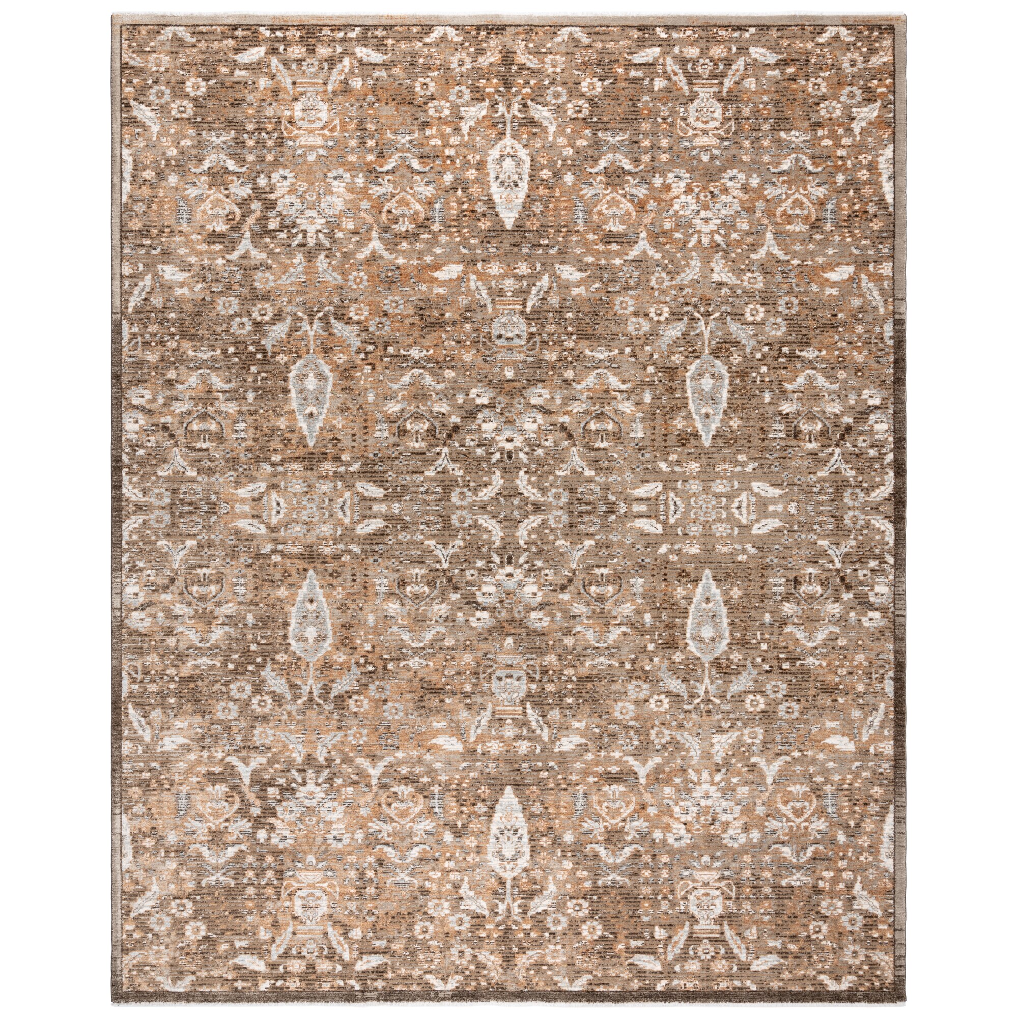 Reversible Red Medallion Synthetic Rectangular Area Rug 9' x 12'