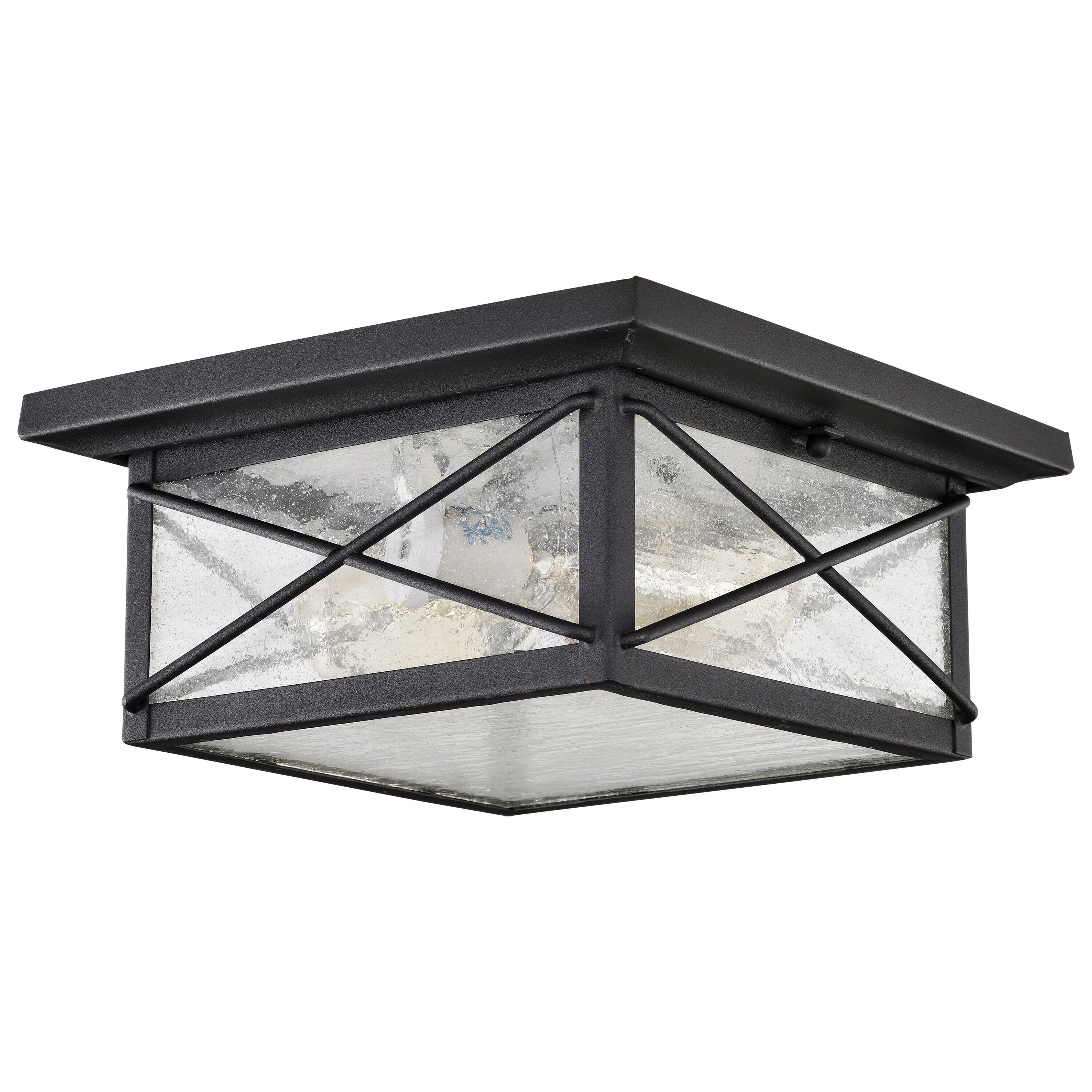 SATCO NUVO Nuvo 2-Light Black Flush Mount Light 60/5626 at Lowes.com