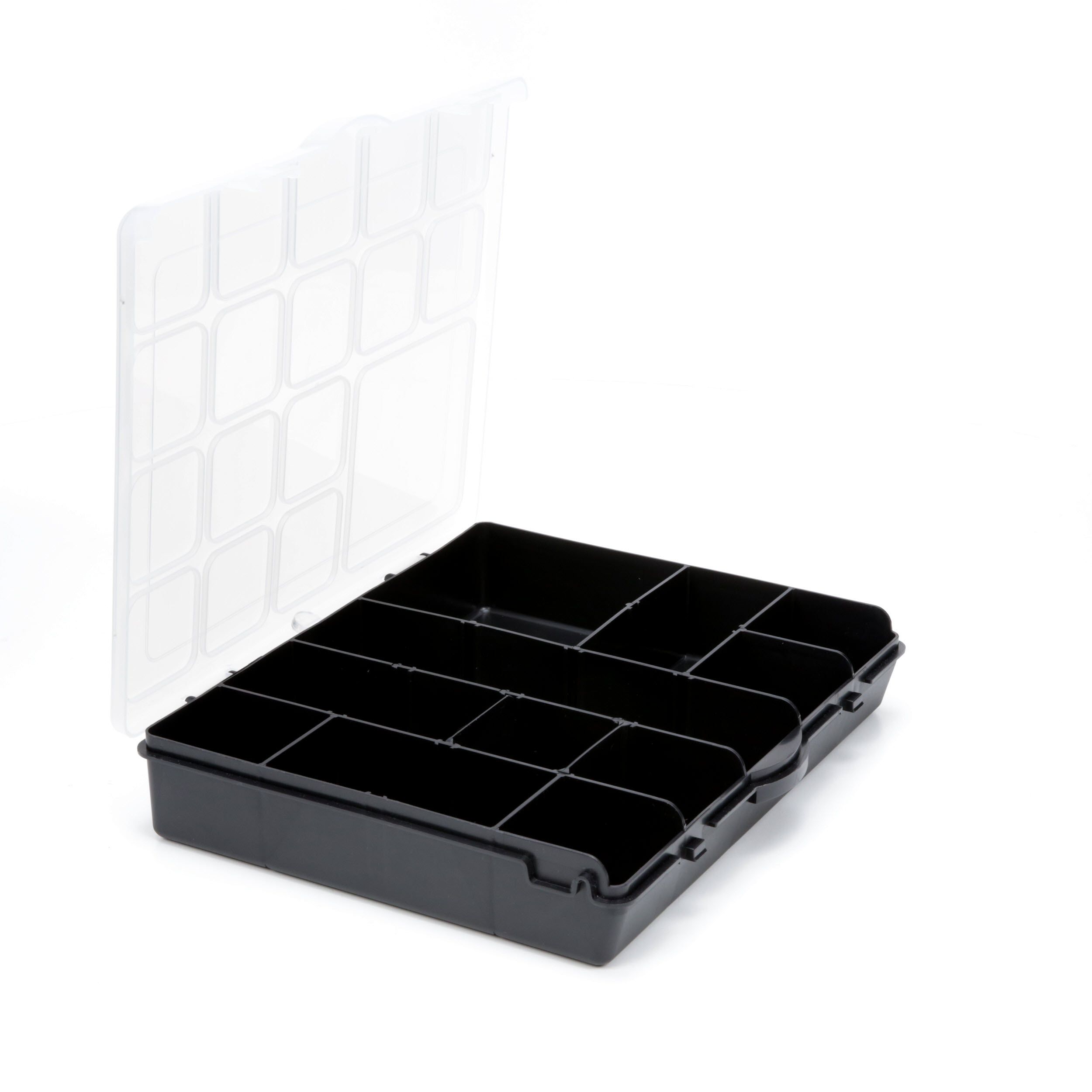 12 Tough Box 16-Compartment Plastic Small Parts Storage Organizer Tray 