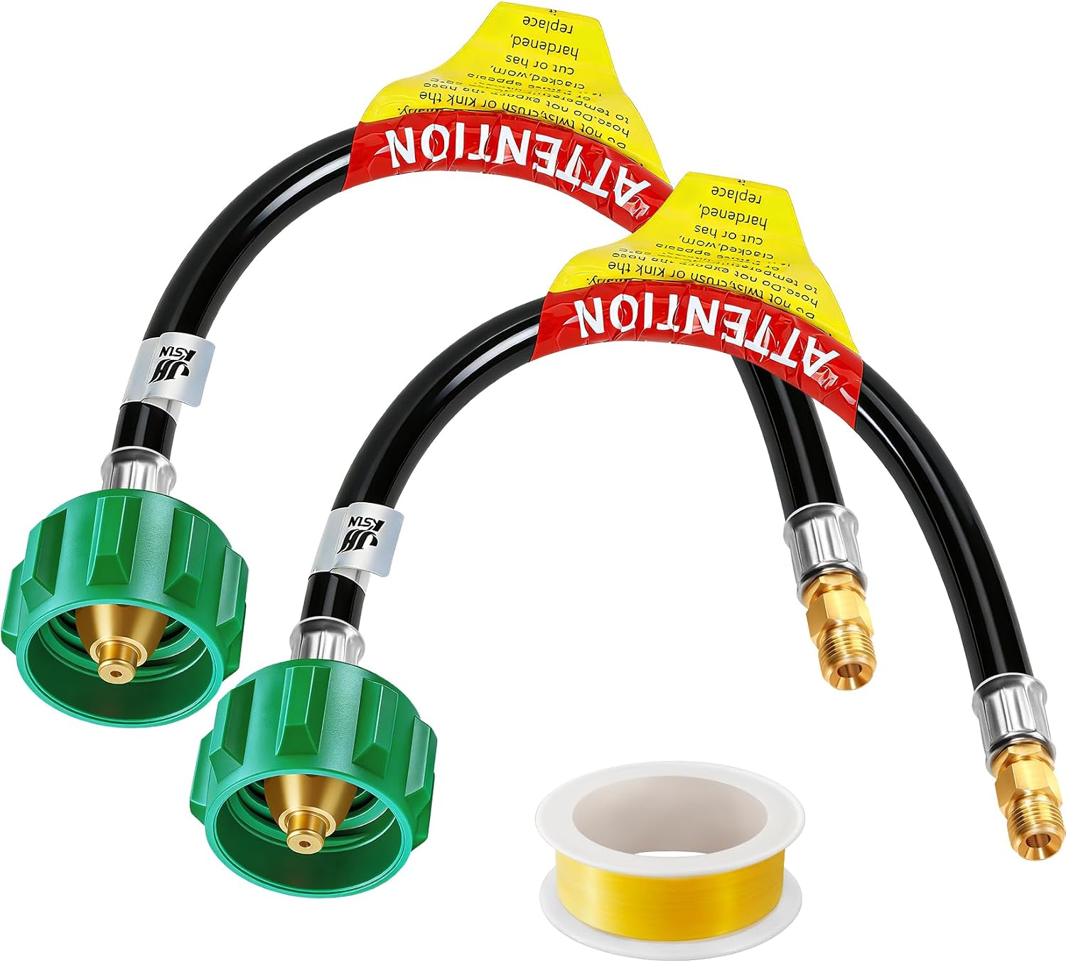 GasSaf 12-in RV Propane Hose with 1/4-in Inverted Male Flare - Propane Hose for 2-Stage Auto Changeover Regulator BBQ and Camping