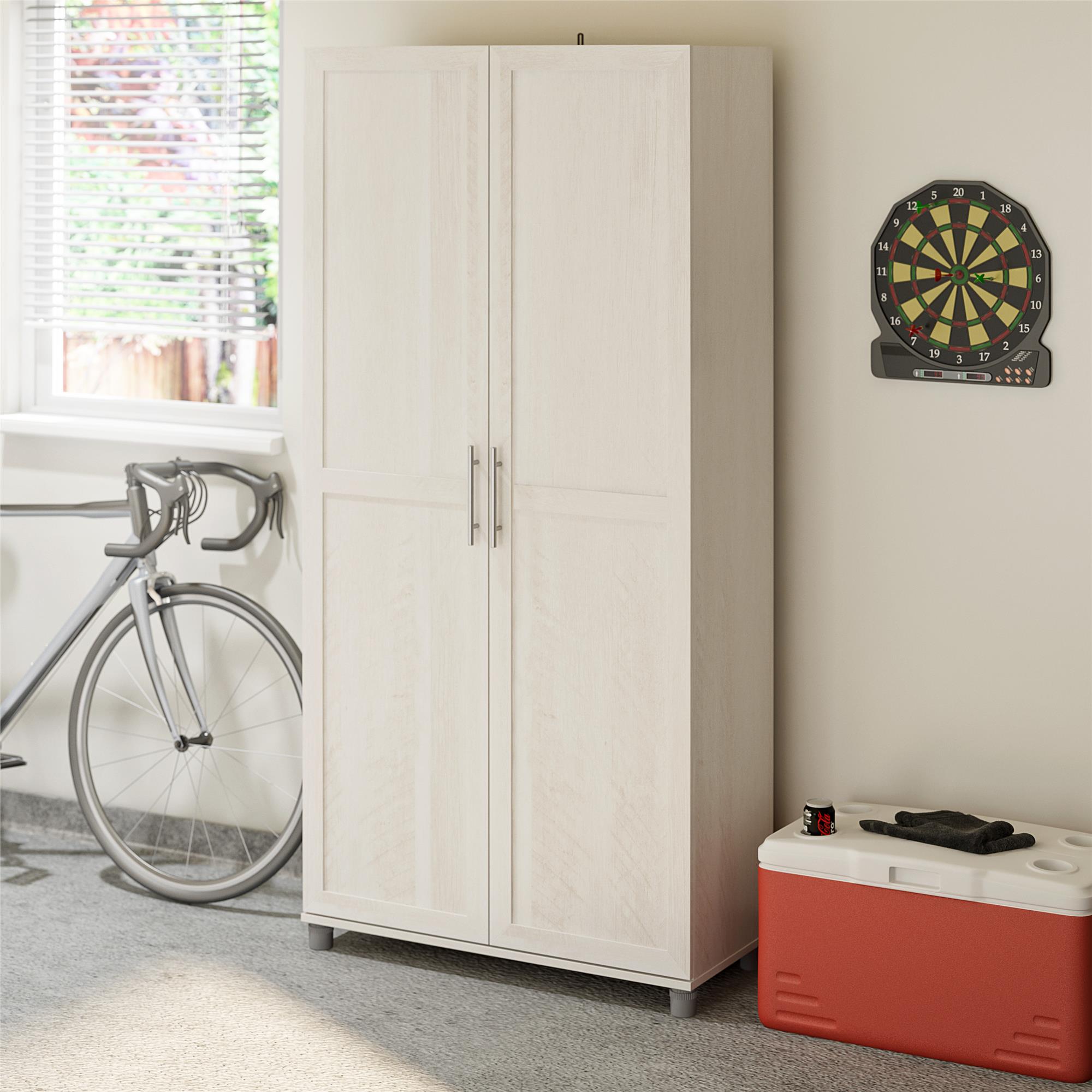 Ameriwood Home Clarkson Storage Cabinet in White 