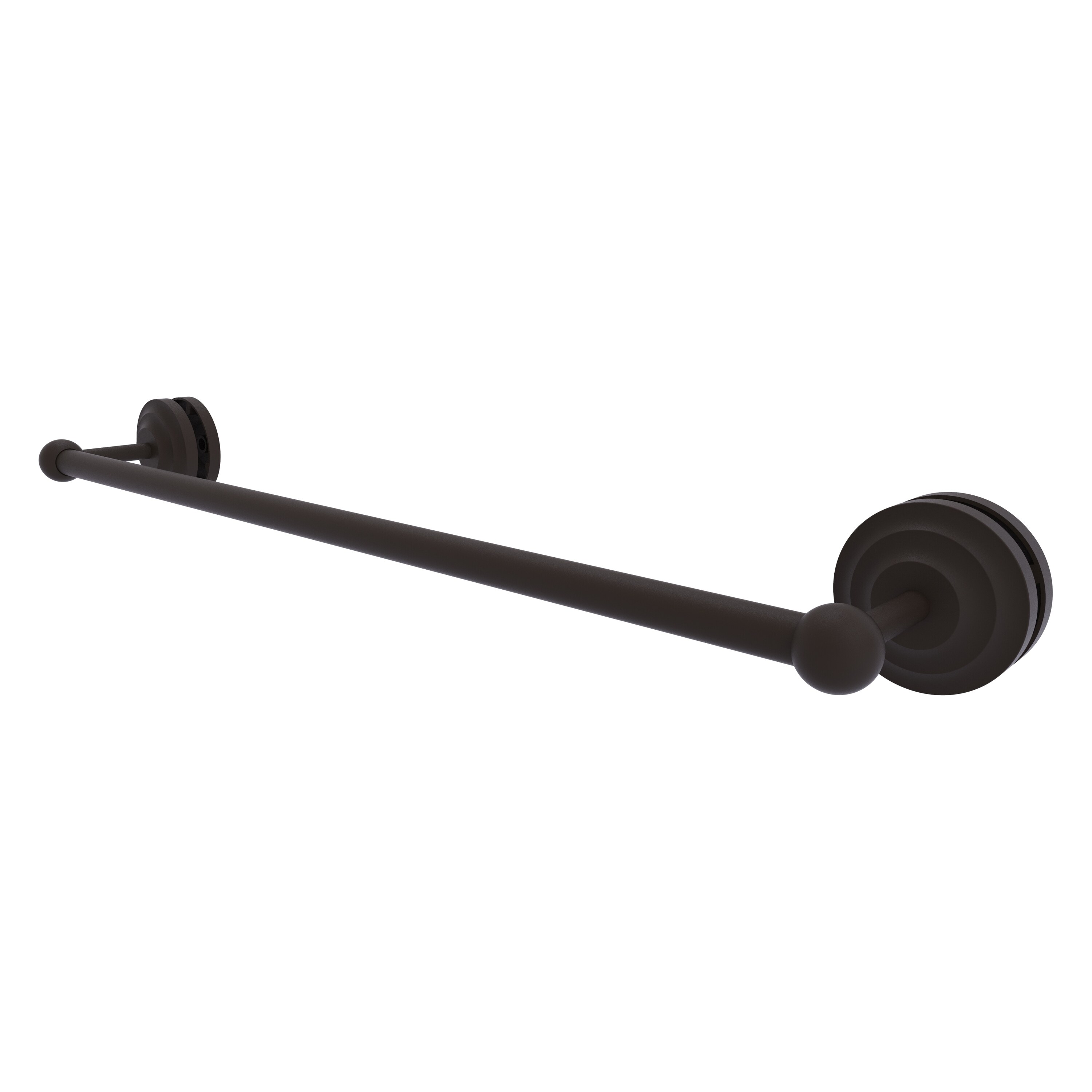 Allied Brass QN-41-SM-24-ORB Que New 24-in Oil-rubbed bronze Wall mount Single Towel Bar