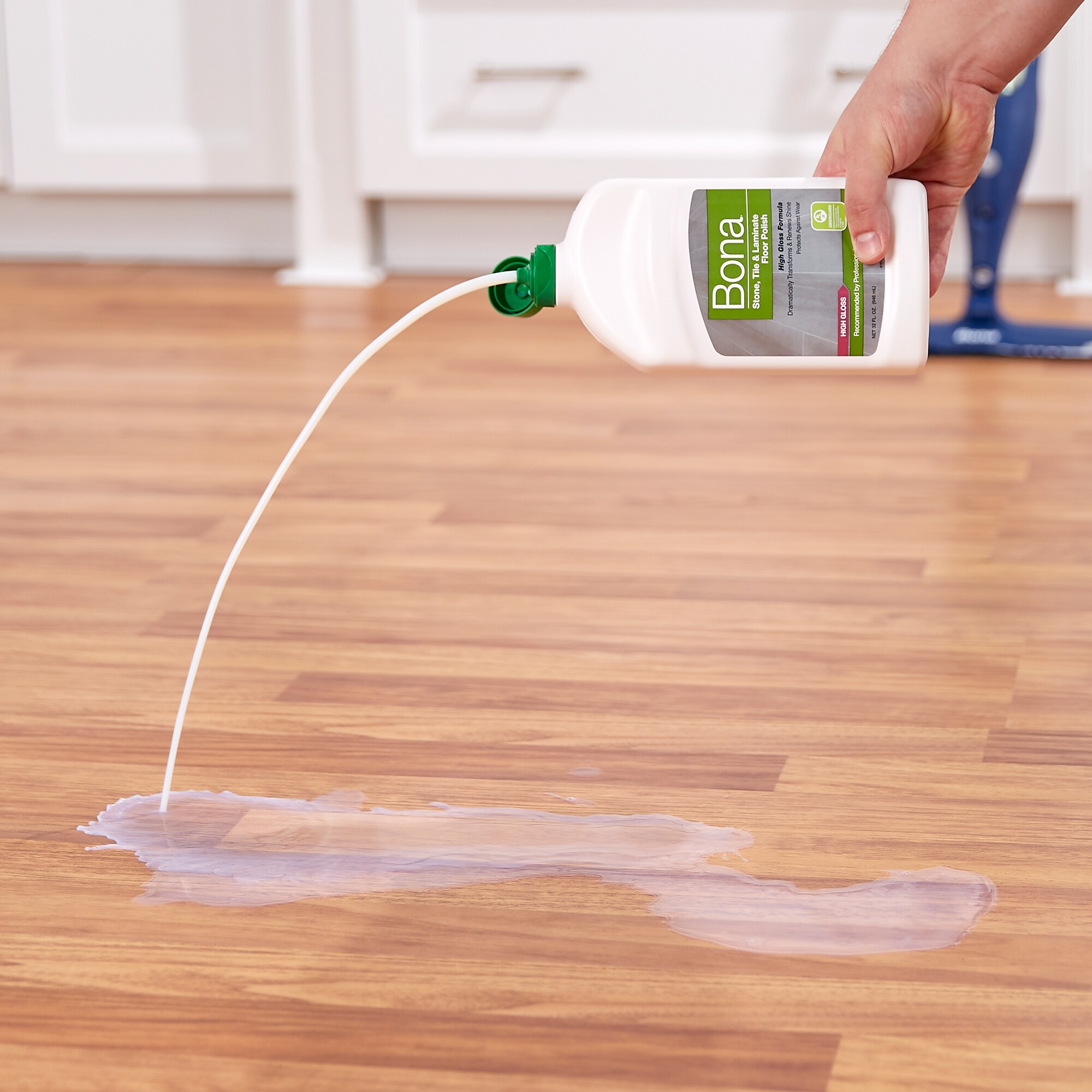 Quick Shine Eco-Friendly Quick Shine Floor Finish - High Gloss  Multi-Surface Liquid Polish - 64oz Bottle - Easy Application, No Mess