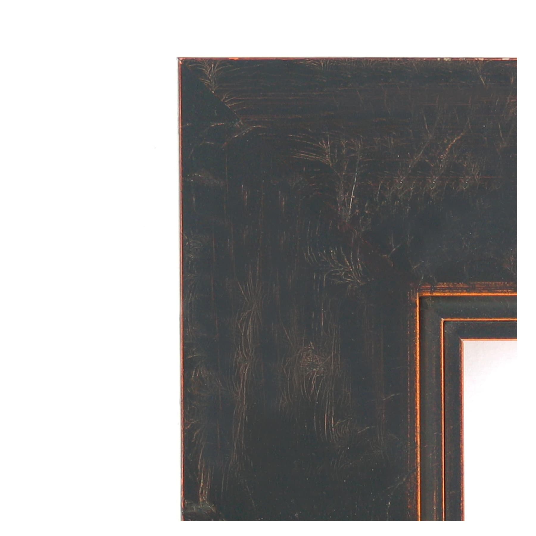 Milano Bronze Beveled Wood Bathroom Vanity Mirror