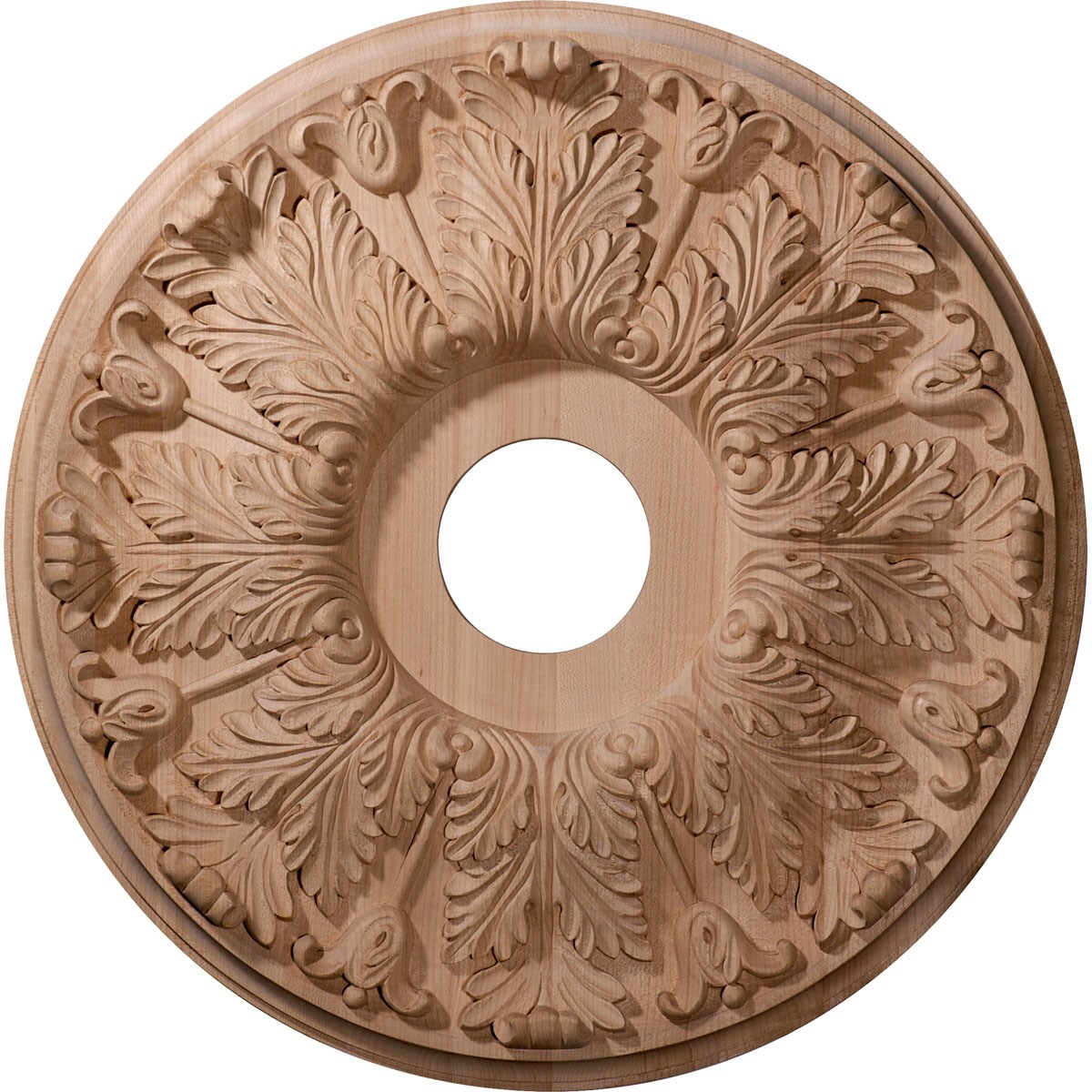 Ekena Millwork CMW20FLCH Florentine 20-in W x 20-in L Architectural Cherry Wood Whole Ceiling Medallion