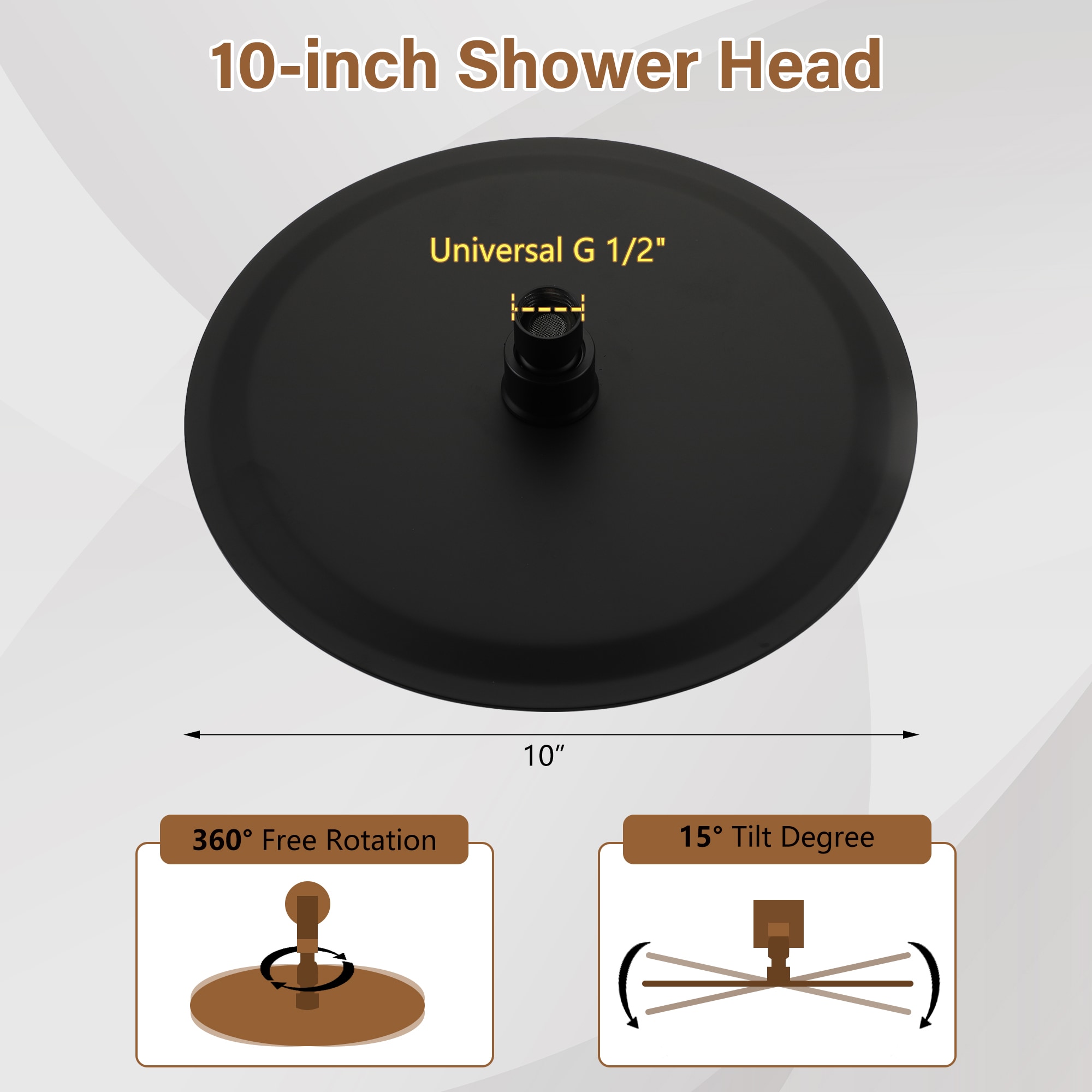 CASAINC CASATW701-5ORB Fixed-Showerhead - View #6
