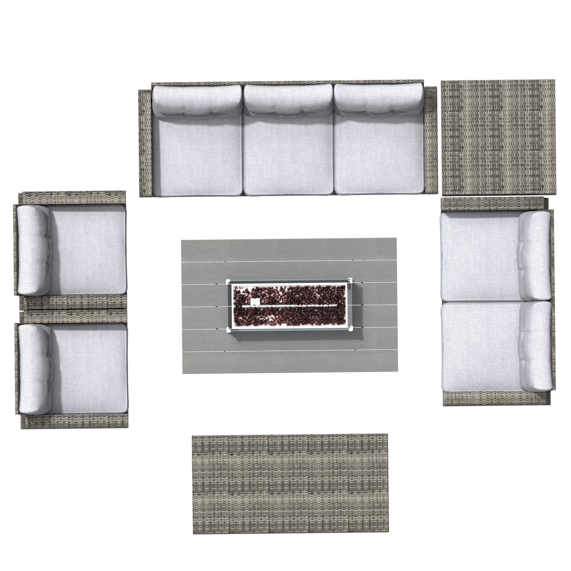 Direct Wicker DWG-1503&2334TA-GR Patio-Conversation-Sets - View #6