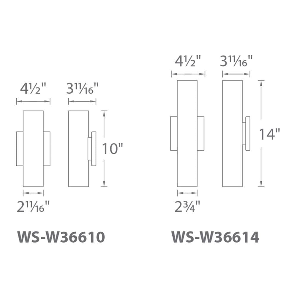 14-Inch Bronze Aluminum Dimmable LED Outdoor Wall Sconce