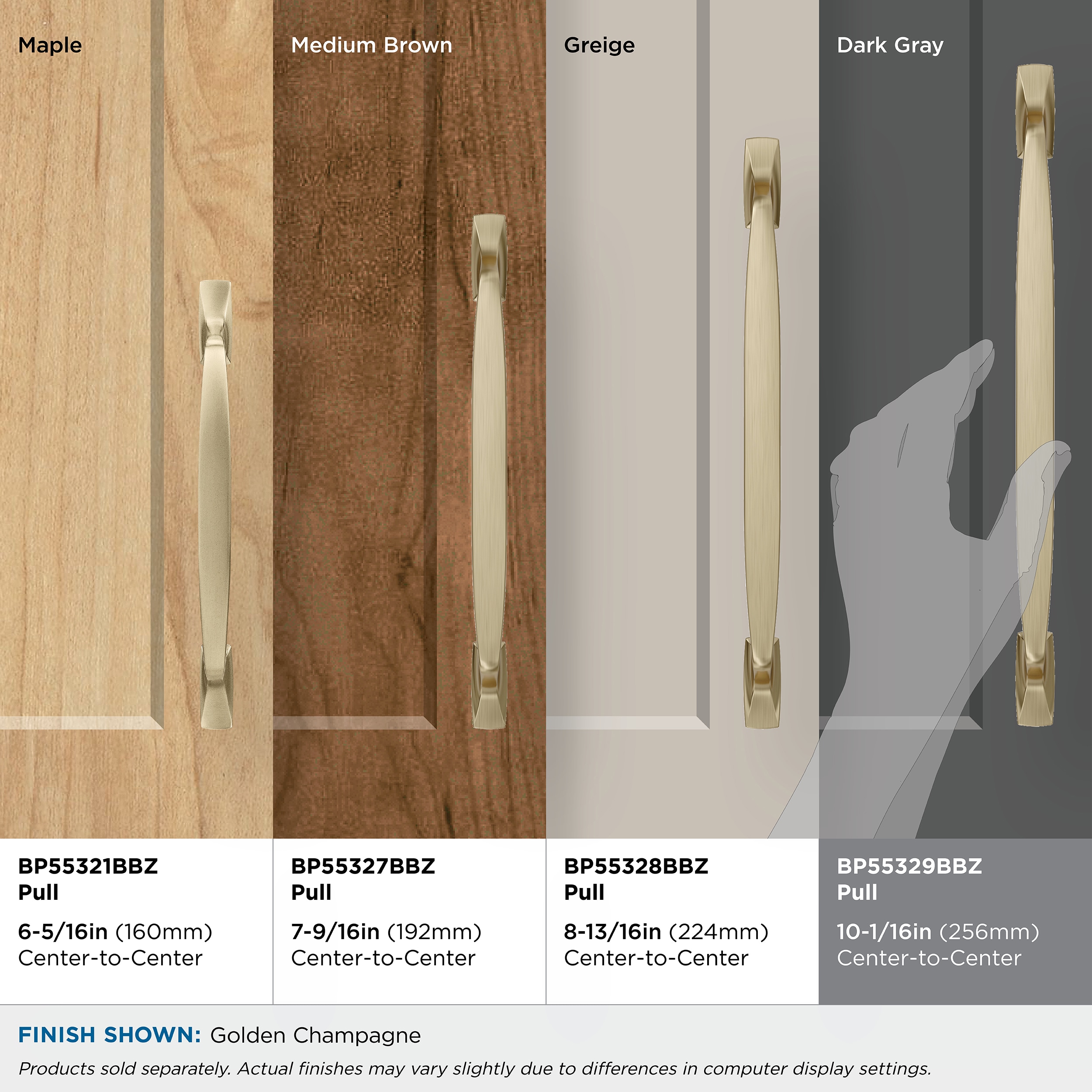 Amerock BP55329BBZ Cabinet-Pulls - View #7