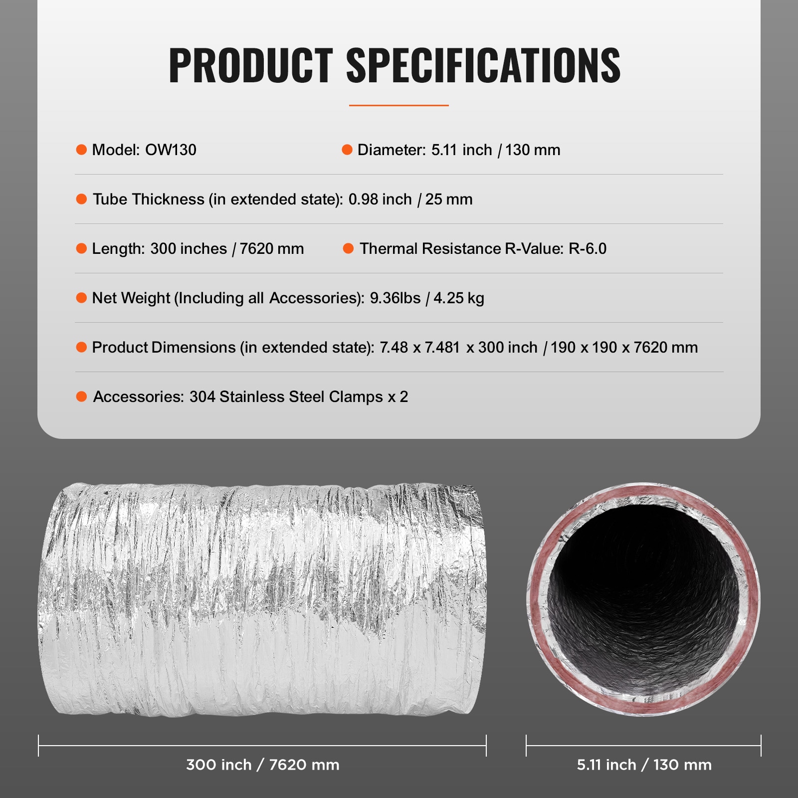 VEVOR NTJYGD25FT50Y5W0KV0 Duct-Pipe - View #10