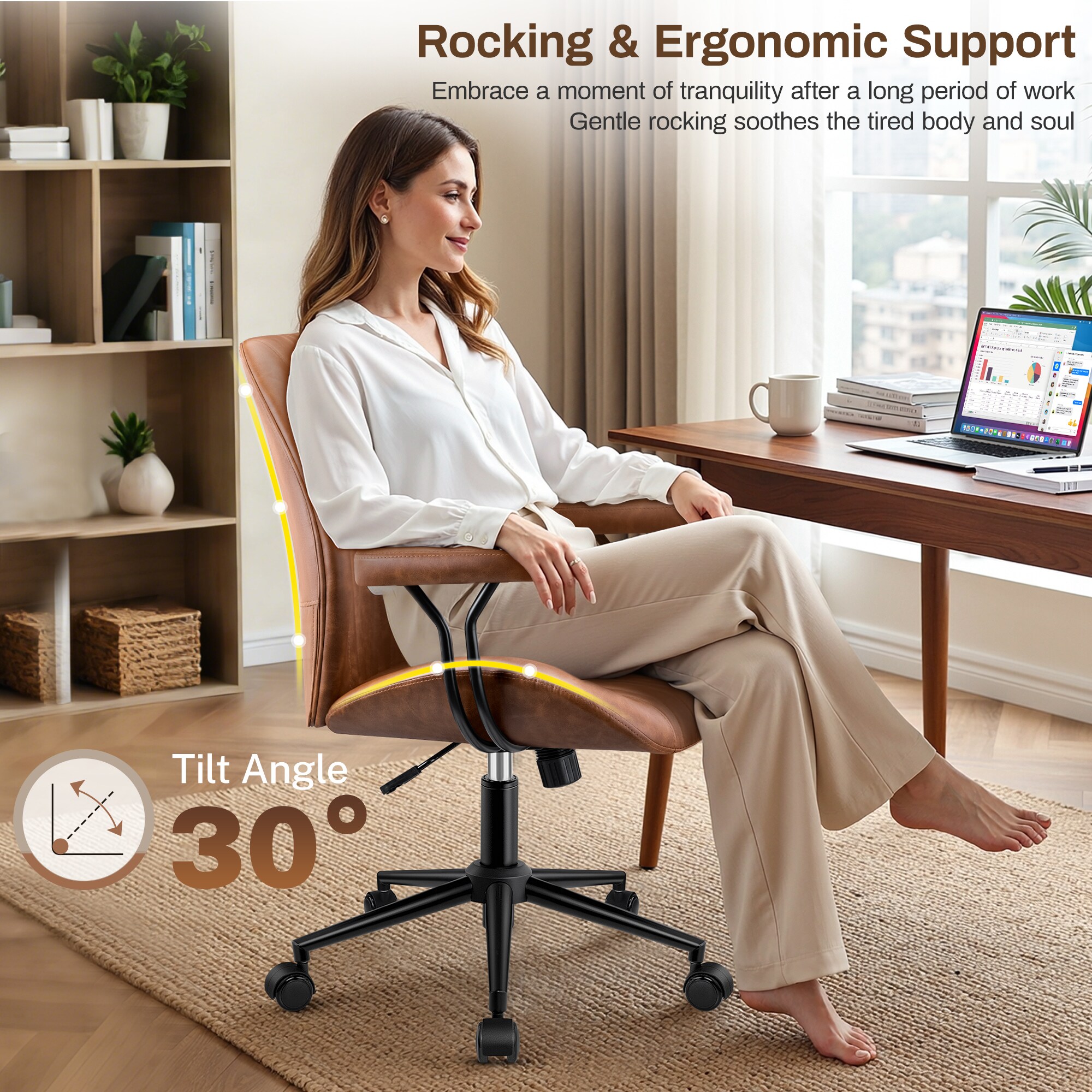 KERDOM 2014-BROWN Office-Chairs - View #4