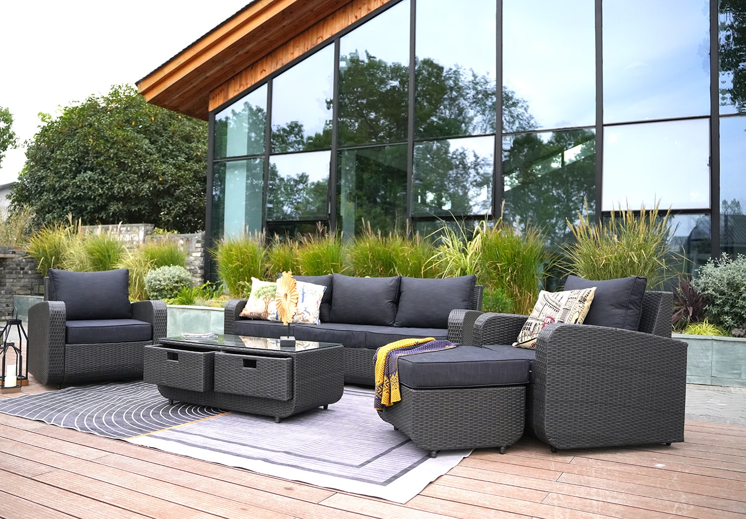 Direct Wicker DWS1515-BL Patio-Conversation-Sets - View #8