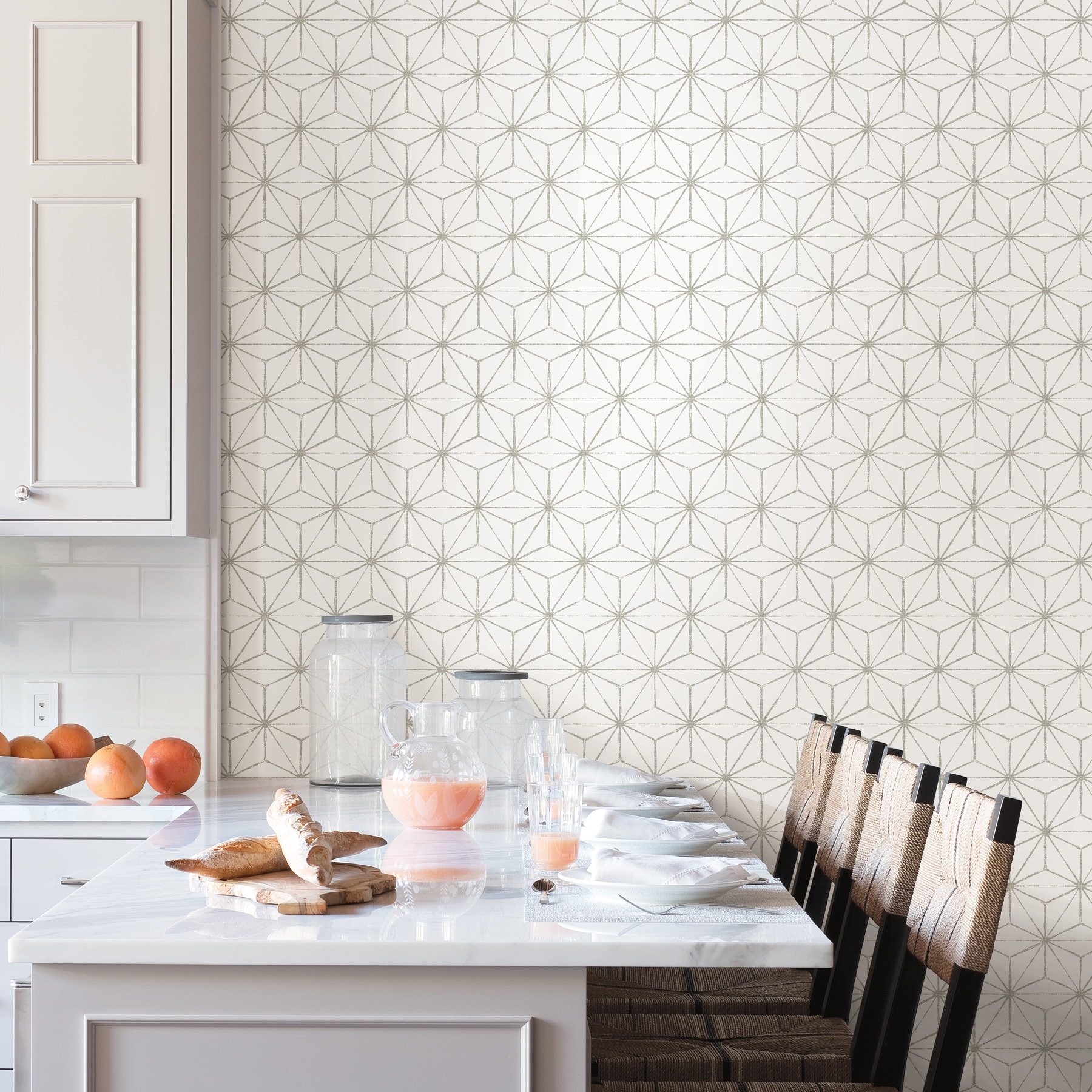 Tan Geometric Zigzag Wallpaper, Removable Wallpaper, Peel And Stick  Wallpaper, Adhesive Wallpaper