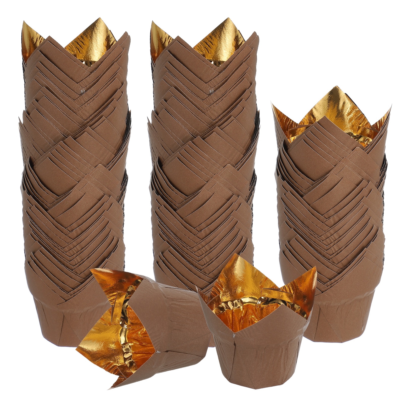 Unique Bargains 100pcs Tulip Baking Cups Cupcake Muffins Liners ...
