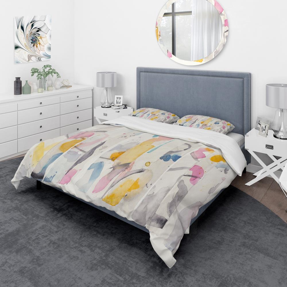Designart BED30064-Q 3 -Piece Multi-Color Queen Duvet cover Set
