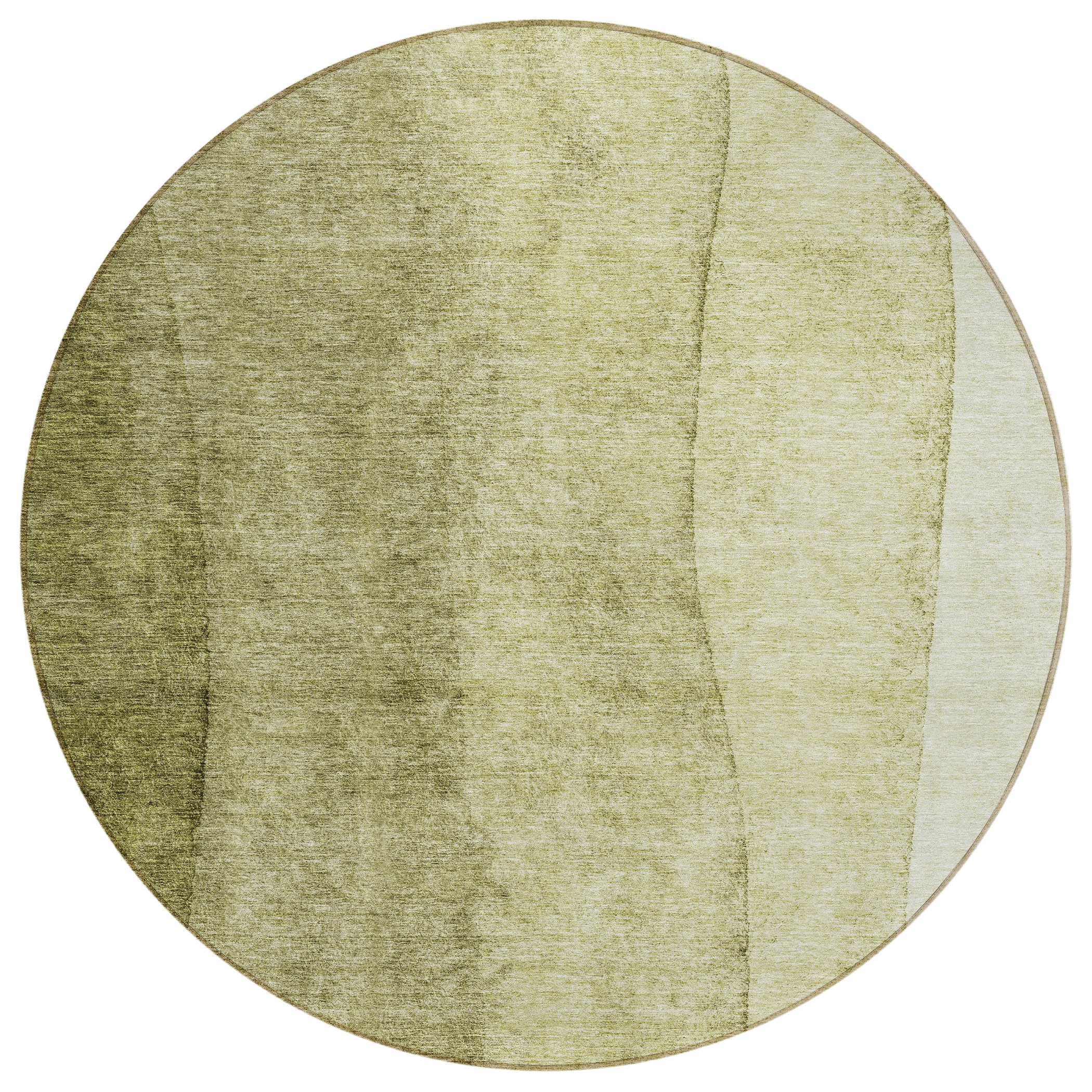 Addison Rugs ACN690OL8RO Chantille ACN690OL 8 x 8 (ft) Polyester Olive Round Indoor/Outdoor Geometric Machine washable Area rug