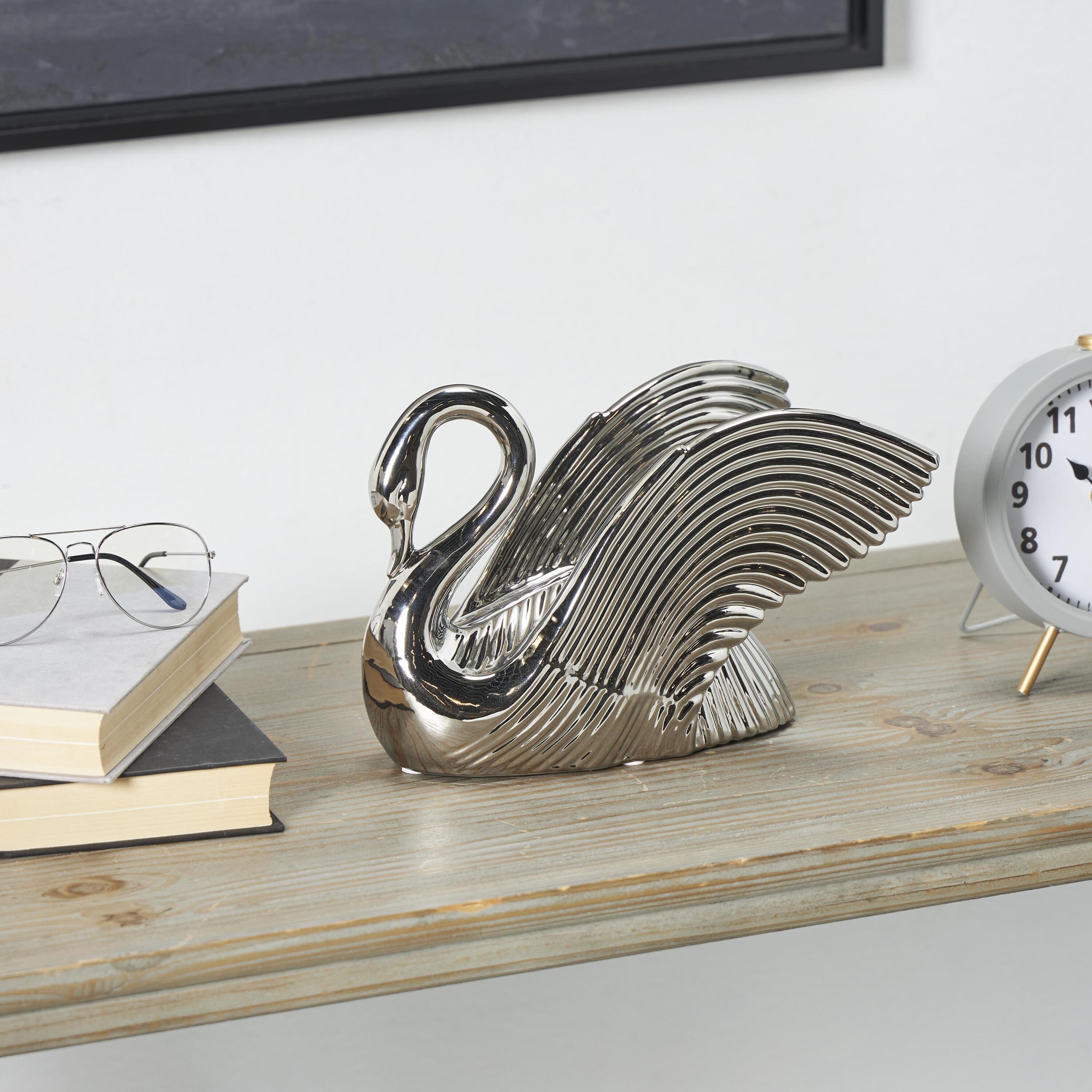 Grayson Lane 822610 Silver Ceramic Modern Sculpture