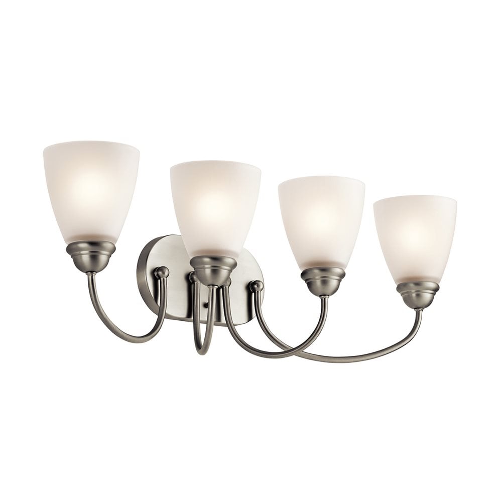 Kichler 45640NI Jolie 28-in 4 -Light Brushed Nickel Transitional Vanity light