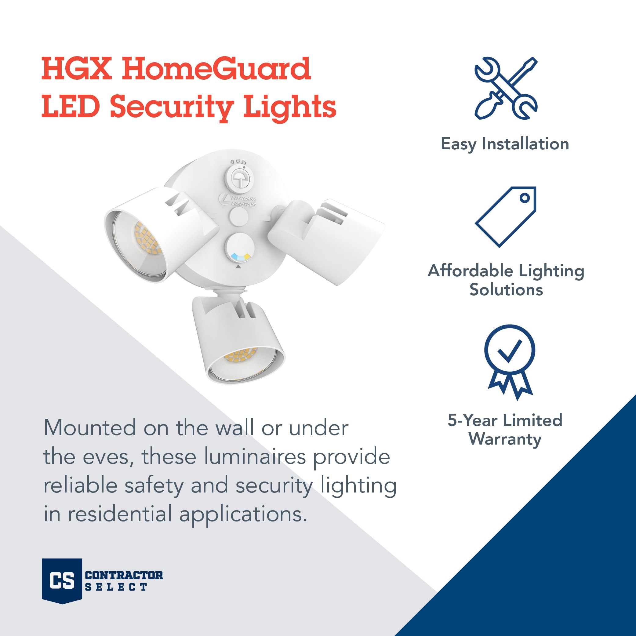Lithonia Lighting HGXLED3RHALOSWW2PEWH Dusk-Dawn-Lighting - View #2